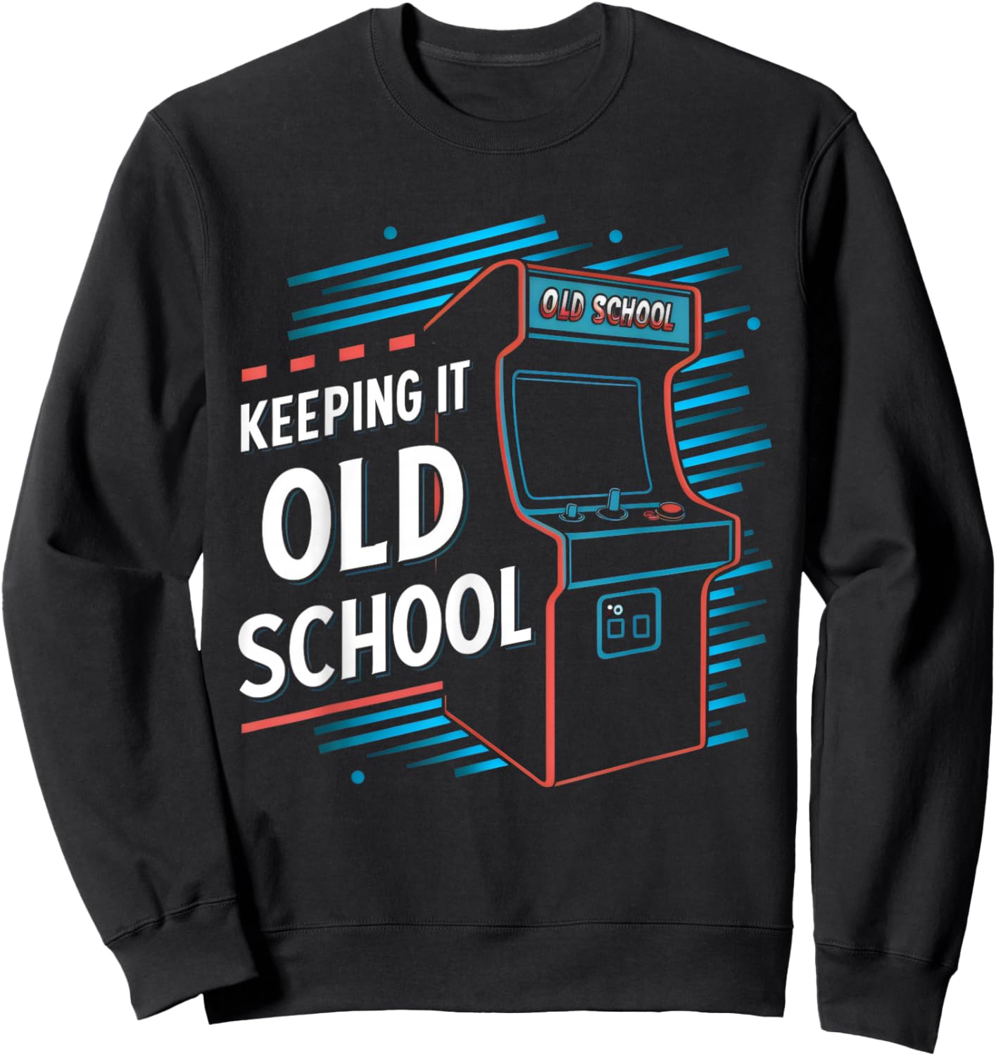 Keeping It Old School Gamer Vintage 80's 90's Arcade Gaming Sweatshirt - Sweatshirt | Black