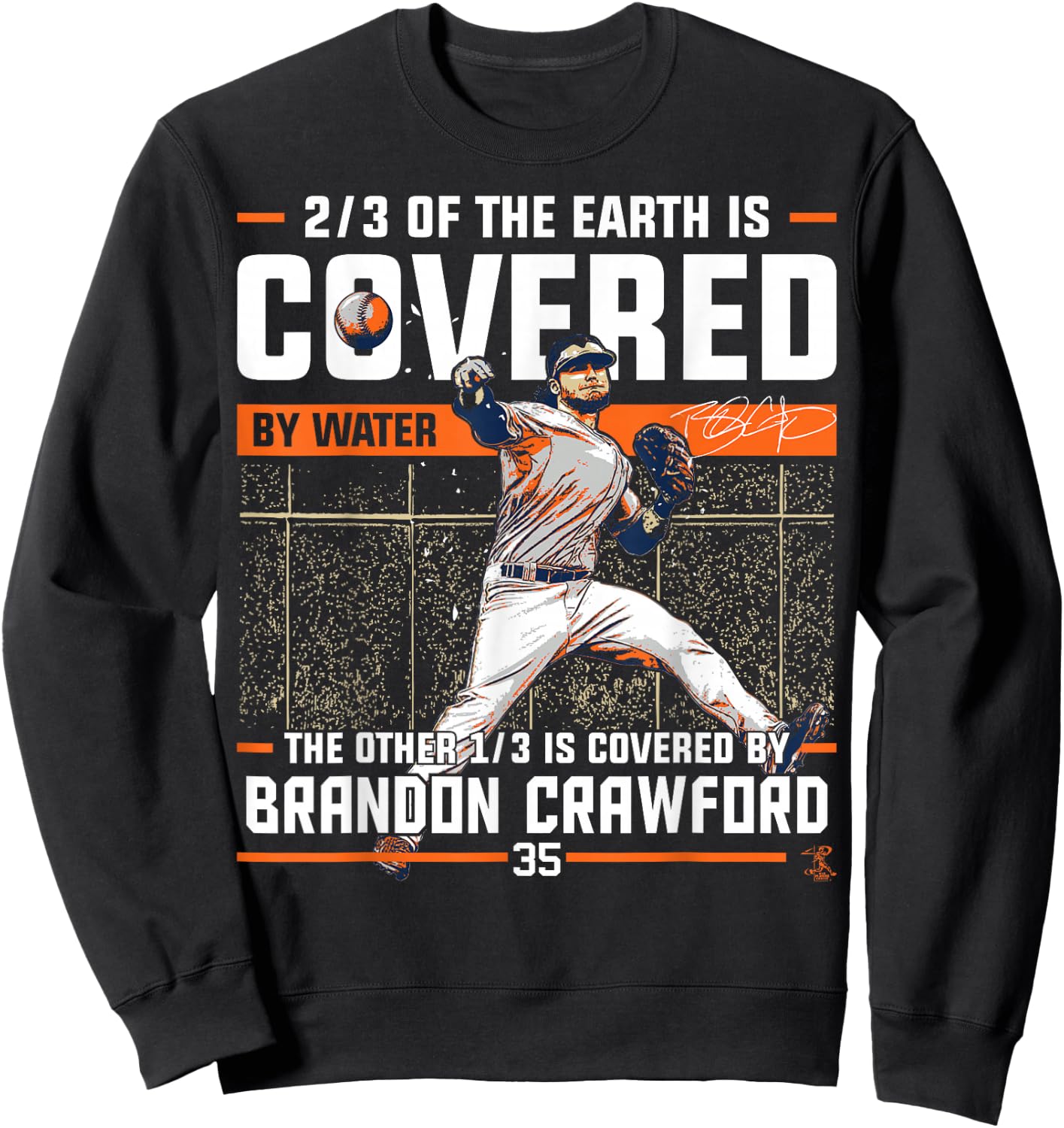 Brandon Crawford Covered By - Apparel Sweatshirt - Sweatshirt | Black