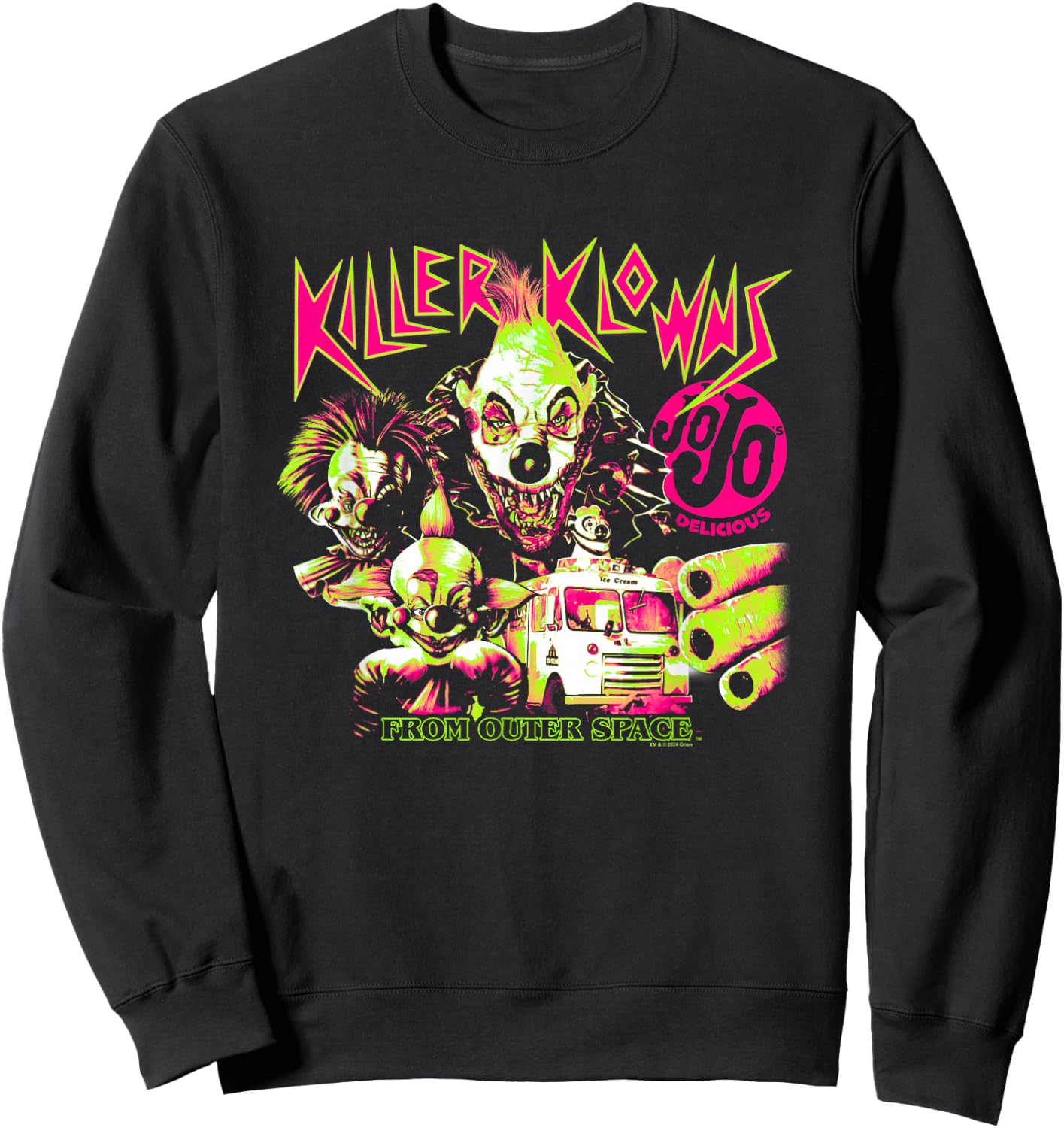 Killer Klowns from Outer Space JoJo Delicious Neon Poster Sweatshirt - Sweatshirt | Black
