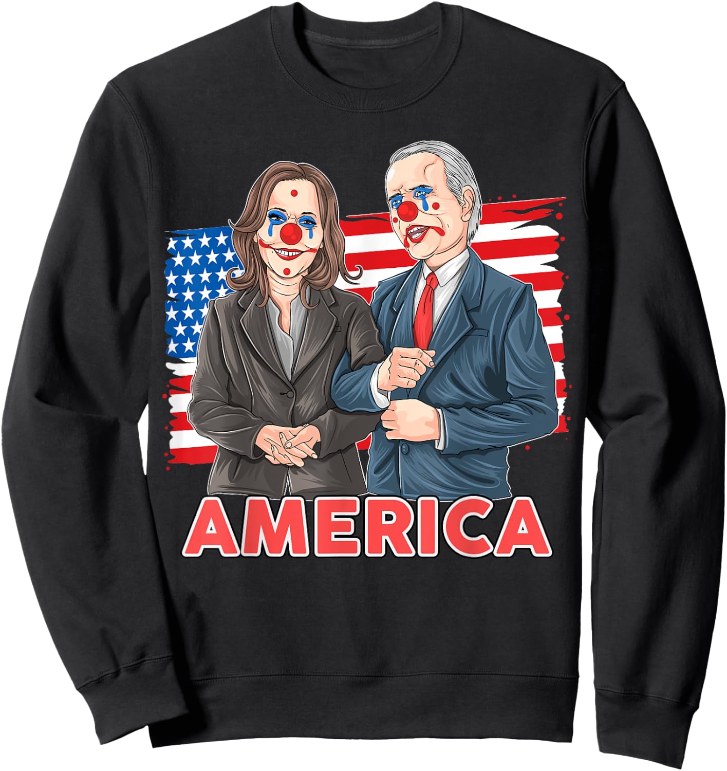 Funny Joe Biden Is A Democratic Clown Sweatshirt - Sweatshirt | Black