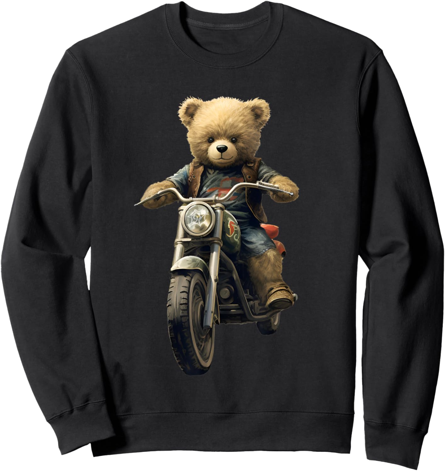 Teddy Bear Biker Sweatshirt - Sweatshirt | Black