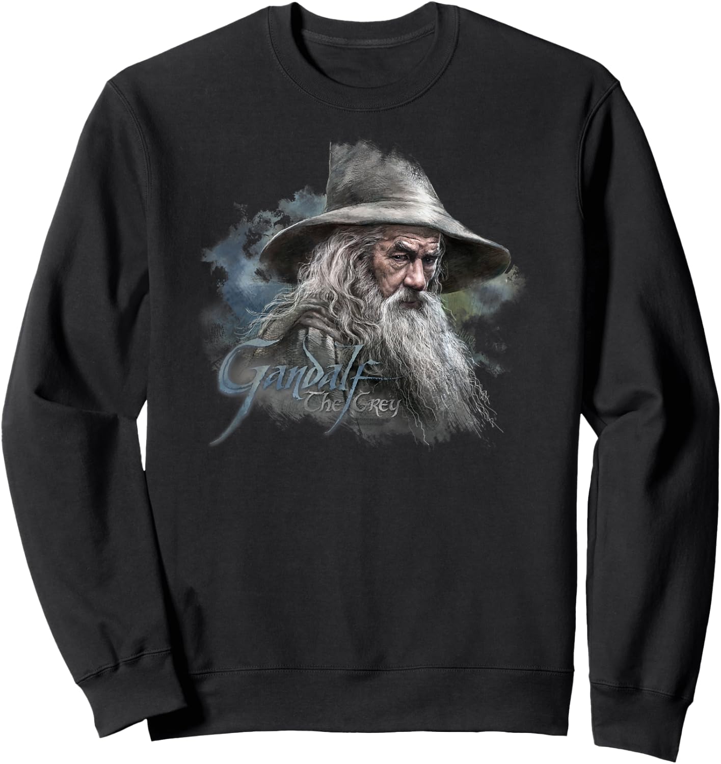 Warner Bros. Hobbit Gandalf the Grey -Adult , Grey, Short Sleeve, Small Sweatshirt - Sweatshirt | Black