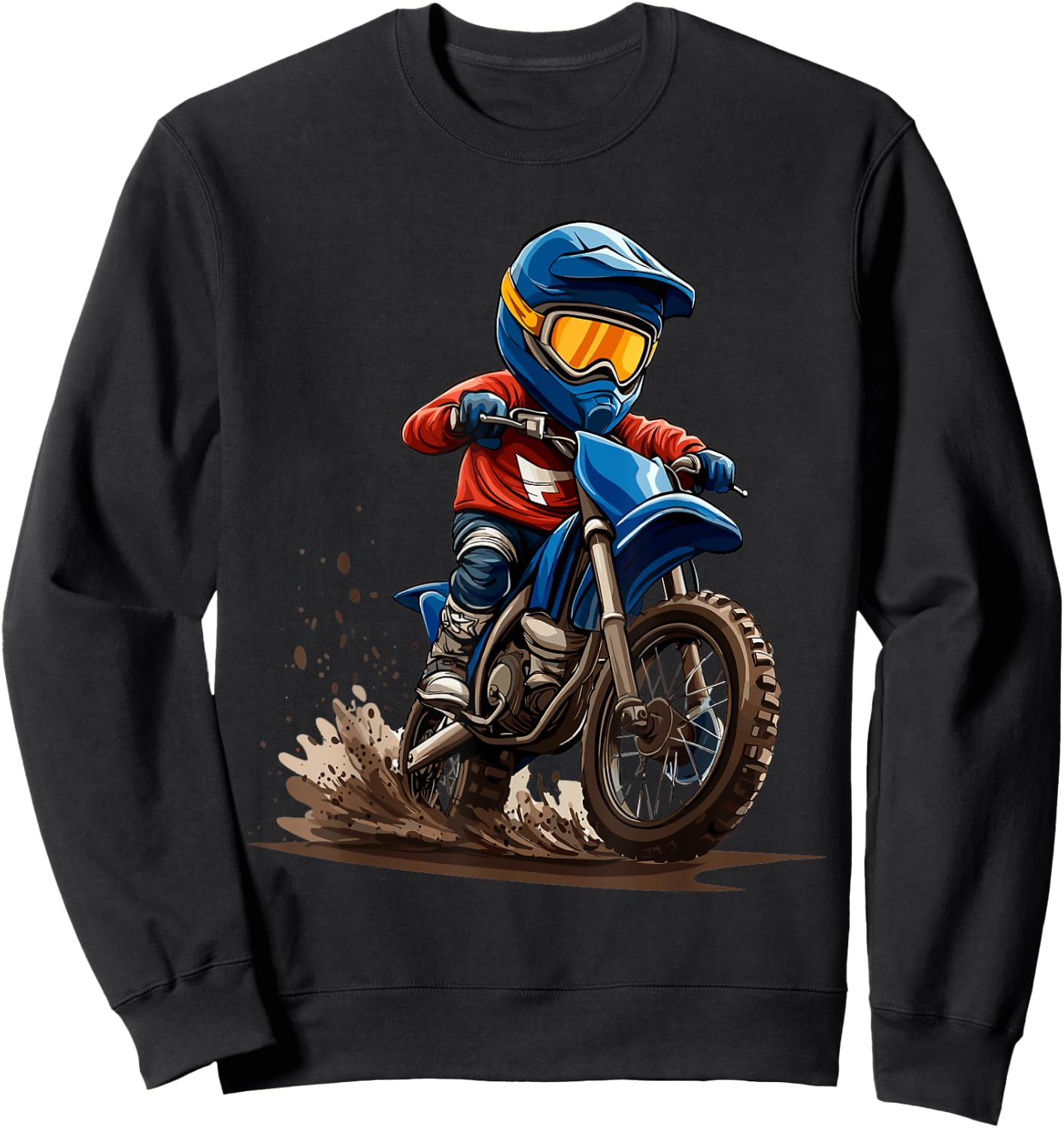 Kids Dirt Bike Sweatshirt - Sweatshirt | Black