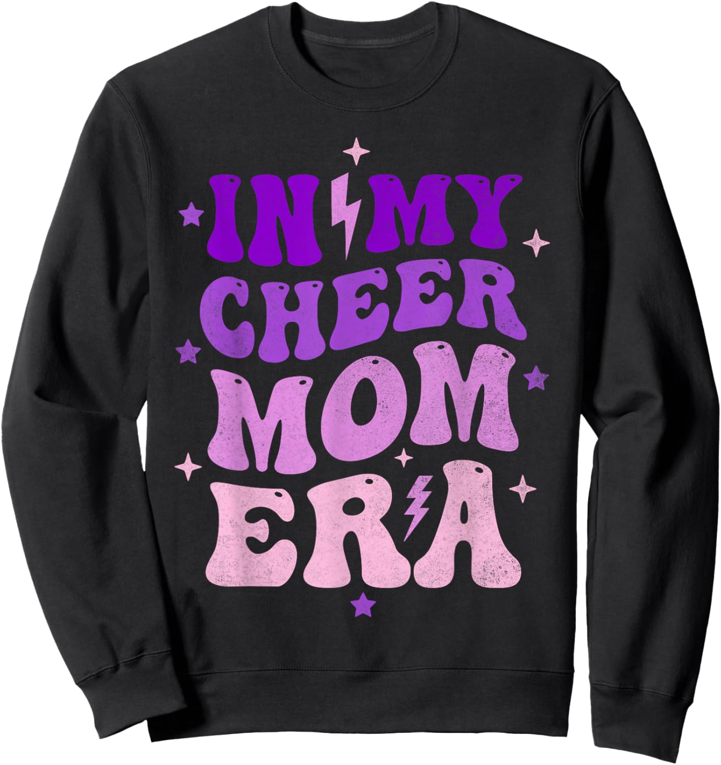Trendy In My Cheer Mom Era Cheerleading Cheer Mama Sweatshirt - Sweatshirt | Black