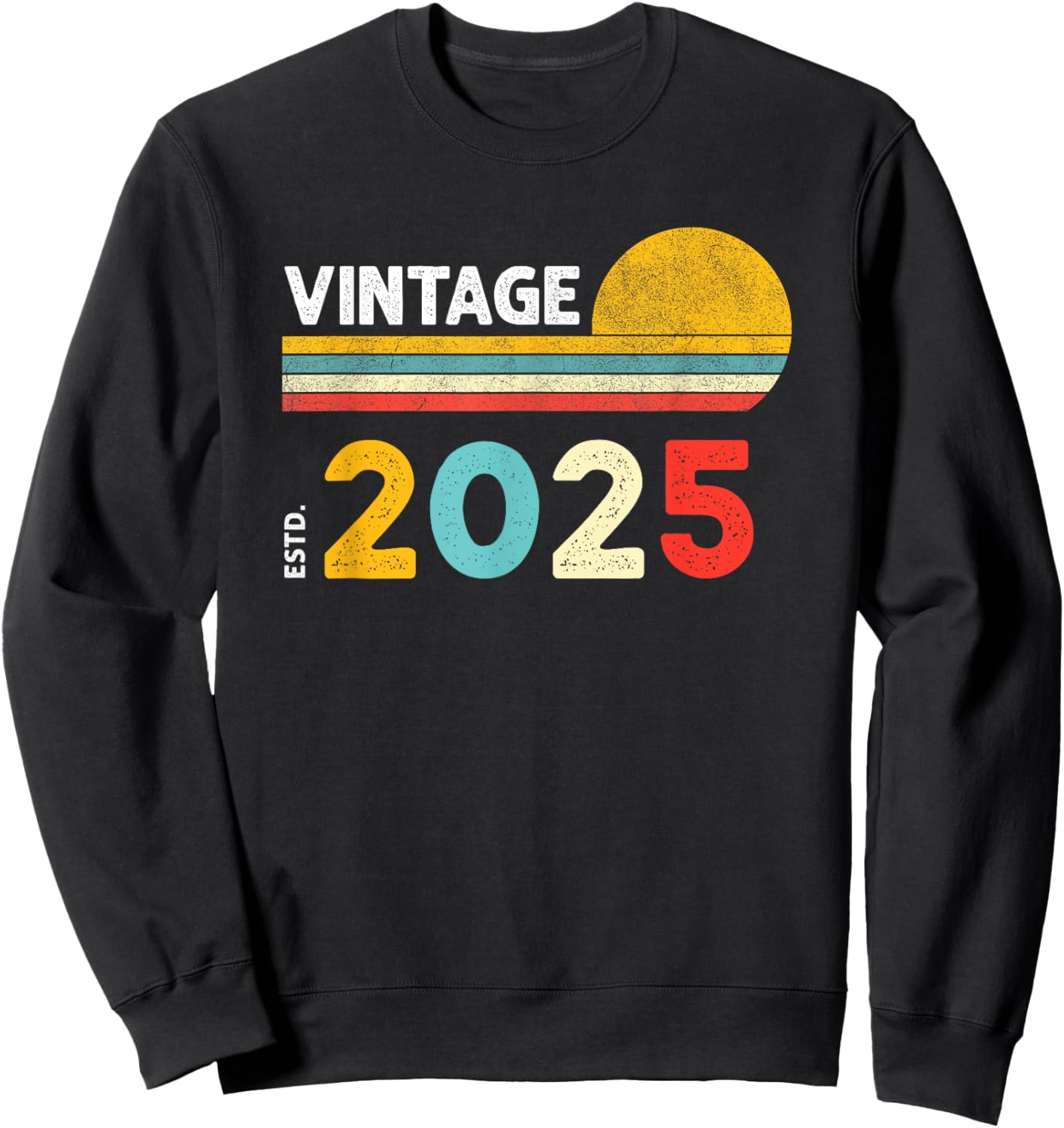 Vintage 2025 , Small, Black Sweatshirt - Sweatshirt | Black
