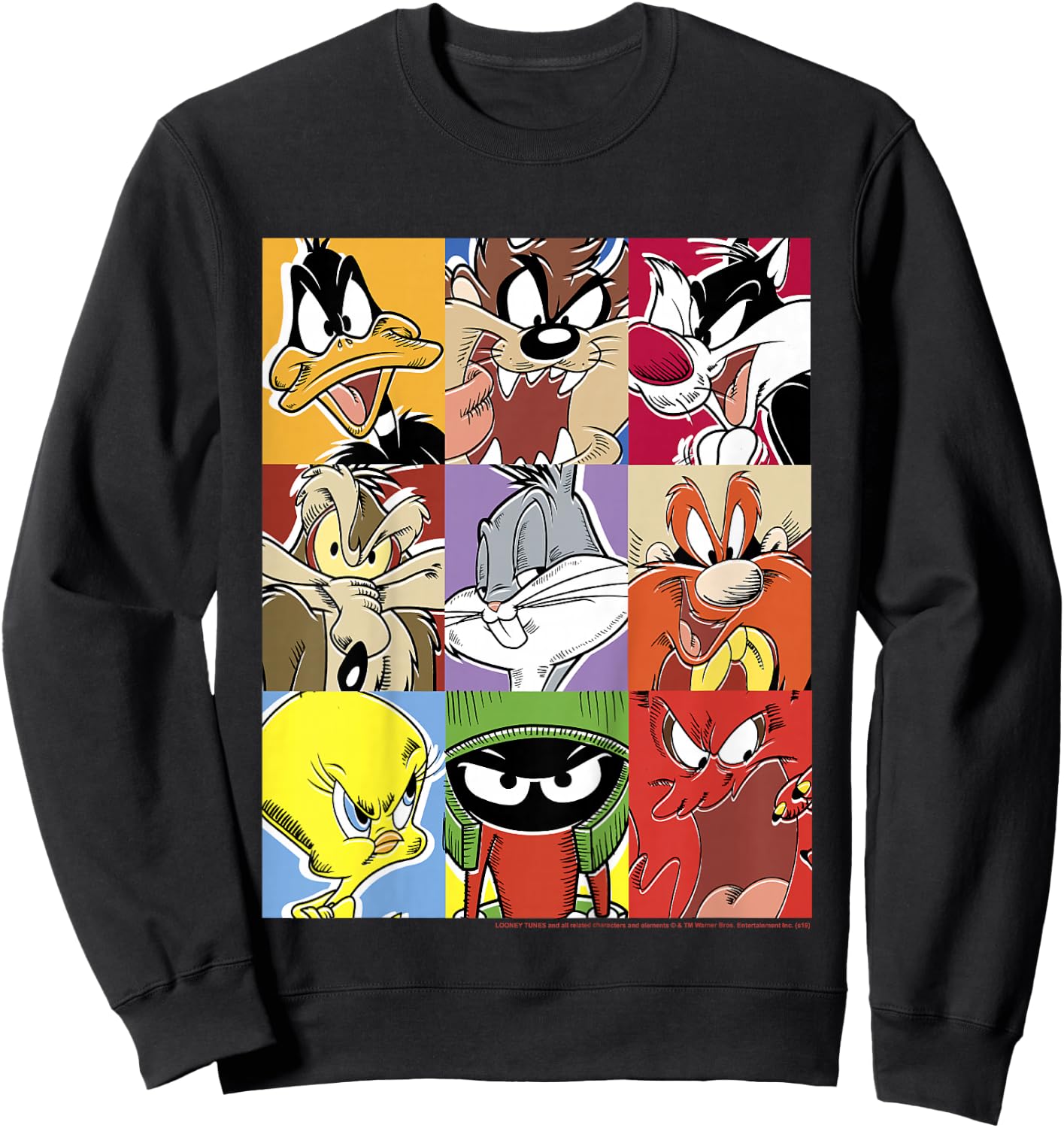 Kids Looney Tunes Group Shot Comic Box Up Sweatshirt - Sweatshirt | Black