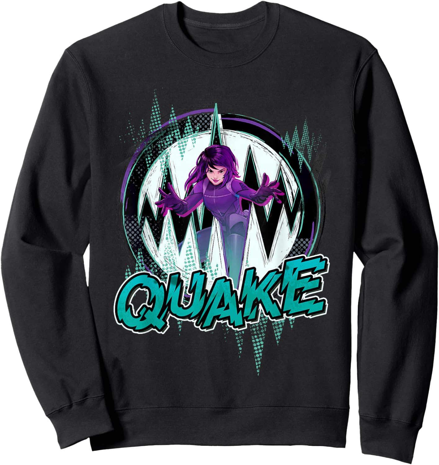 Marvel Rising Secret Warriors Quake Action Pose Logo Sweatshirt - Sweatshirt | Black