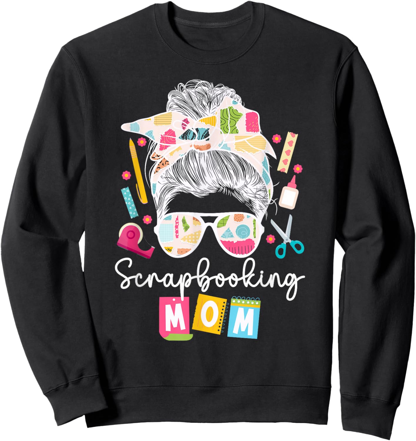 Crafting Lover Women Scrapbooking Gift Supplies Scrapbooking Mom Scrapbooking Sweatshirt - Sweatshirt | Black