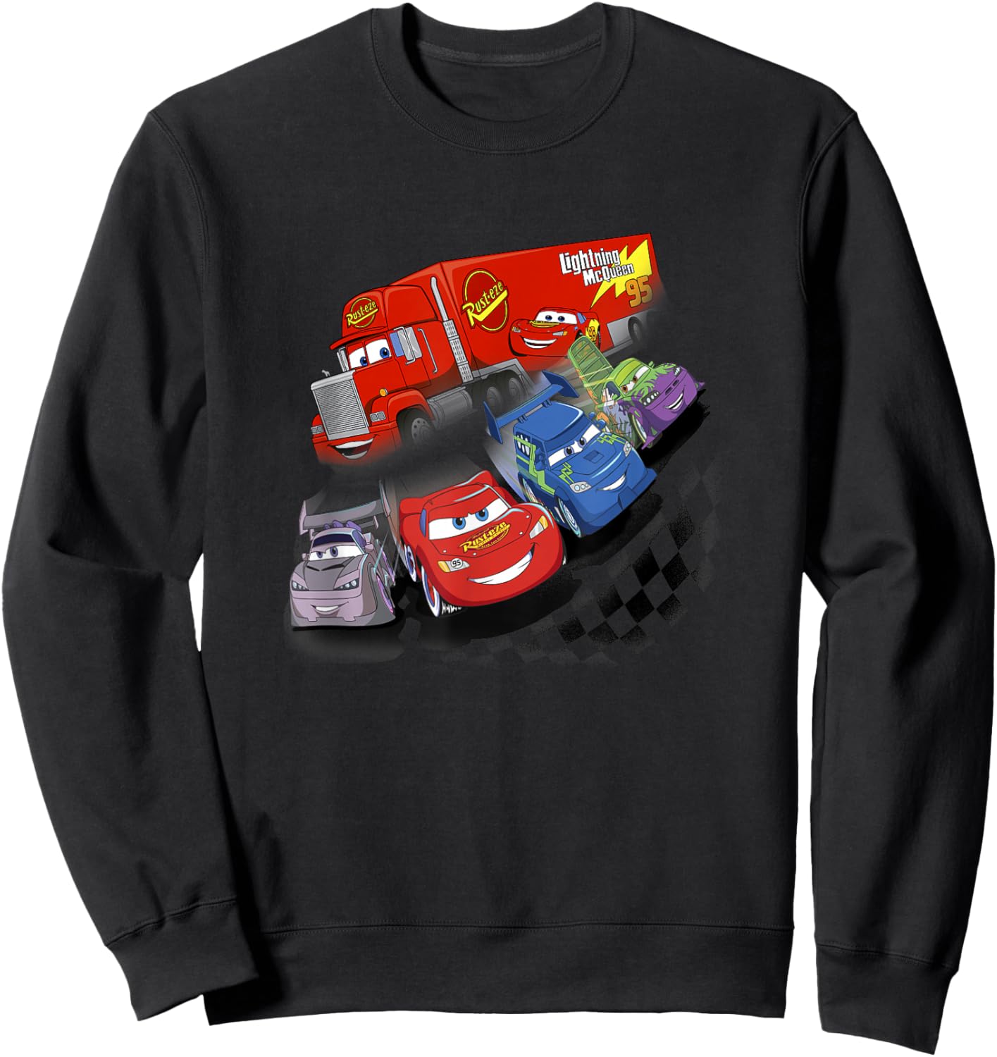 Disney Pixar Cars Mac & Lightning VS Delinquent Road Hazards Sweatshirt - Sweatshirt | Black
