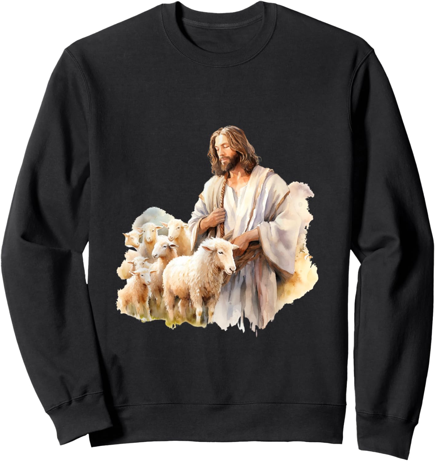 Lord Jesus Son of God Hope Lamb Church Sheep Peace Sweatshirt - Sweatshirt | Black