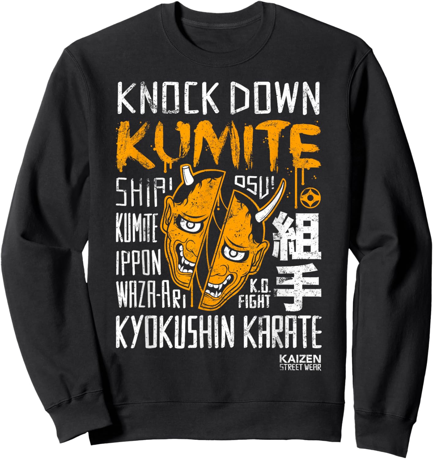 Kyokushin Karate Knock Down Kumite - Color Design Sweatshirt - Sweatshirt | Black