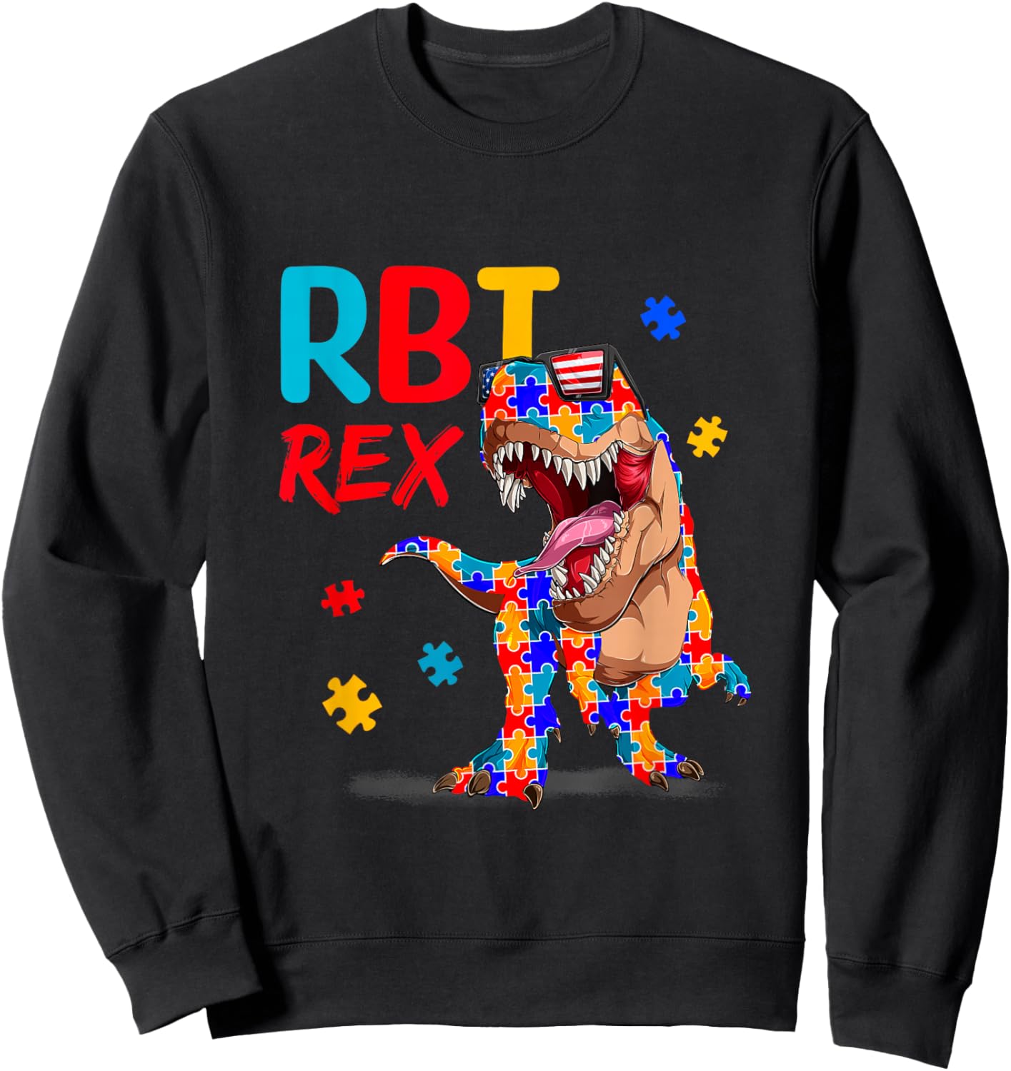 RBT Rex Registered Behavior Technician Therapist Autism Sweatshirt - Sweatshirt | Black