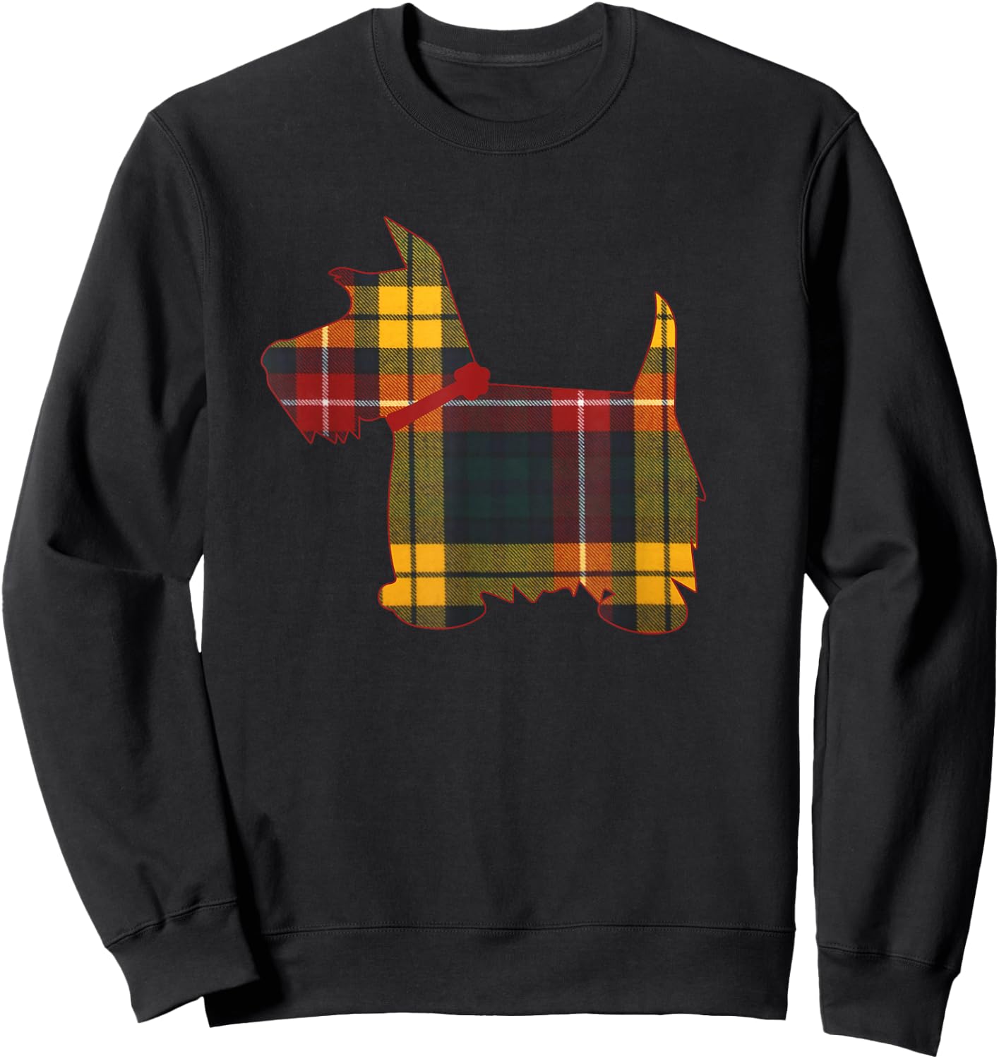 Buchanan Clan Scottie Dog Scottish Terrier Tartan Plaid Sweatshirt - Sweatshirt | Black