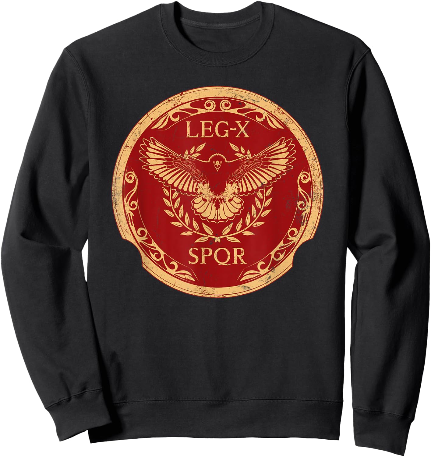 SPQR 10th Legion Roman Eagle Sweatshirt - Sweatshirt | Black