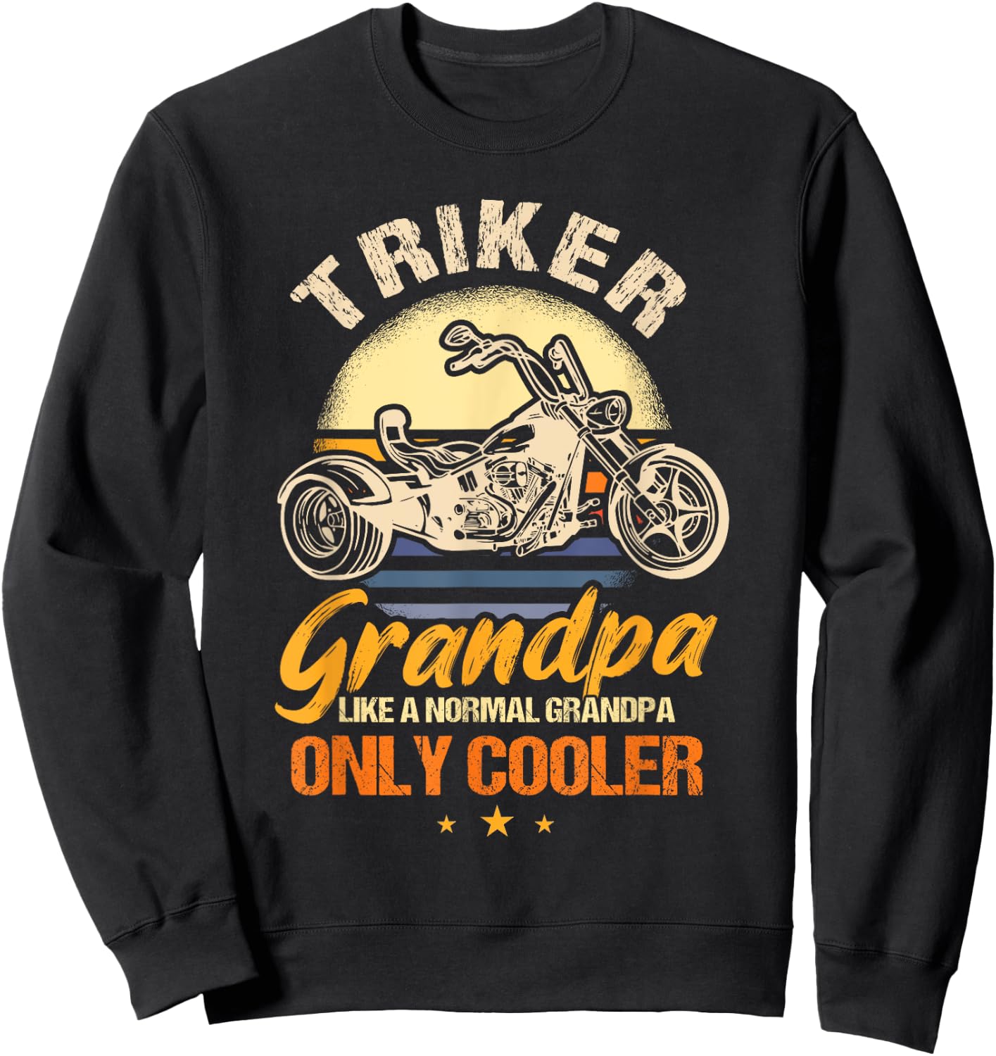 Cool Triker Grandpa Gift Tricycle Grandad Sweatshirt - Sweatshirt | Black