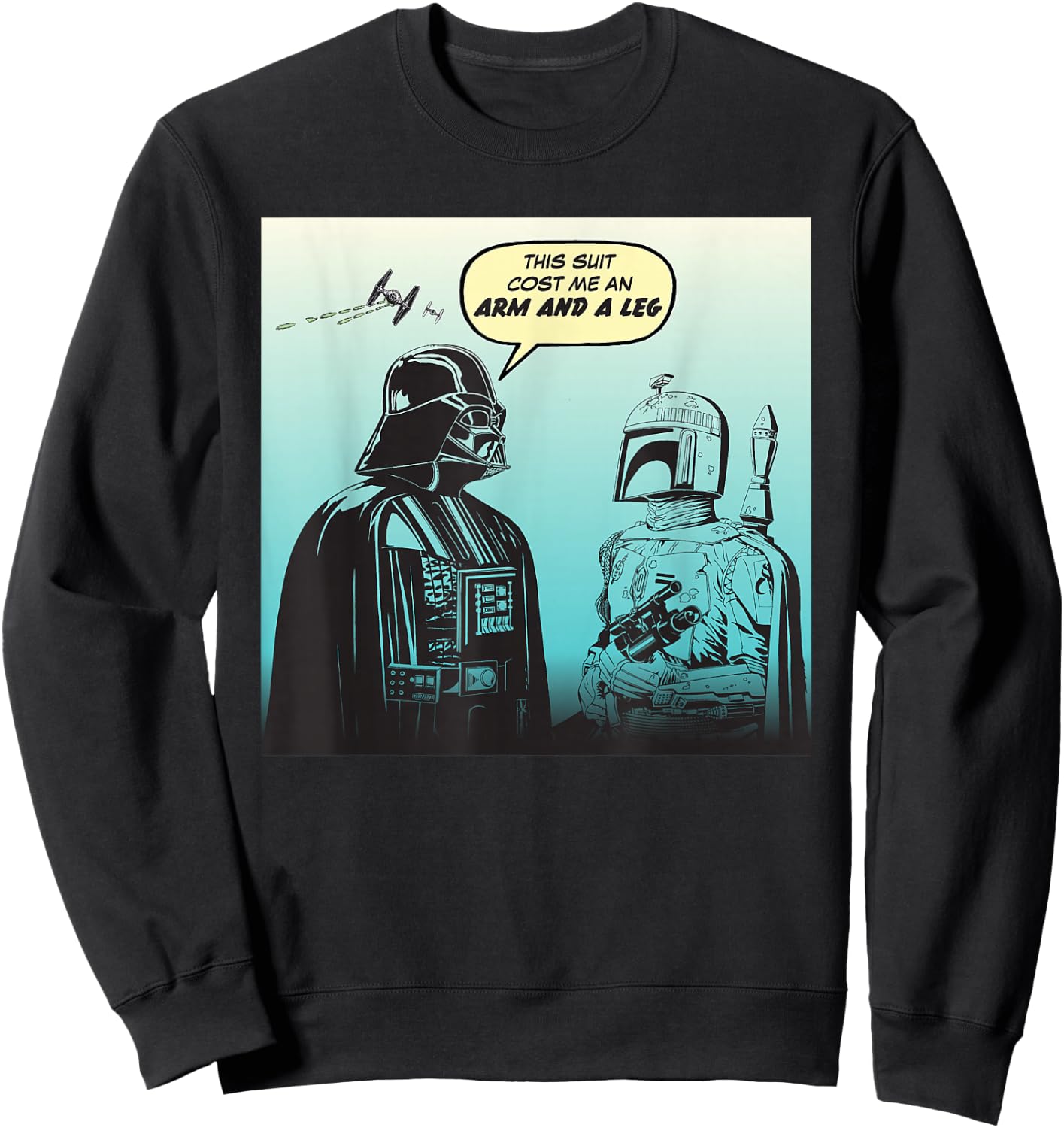 Star Wars Funny Darth Vader and Boba Fett Comic Sweatshirt - Sweatshirt | Black