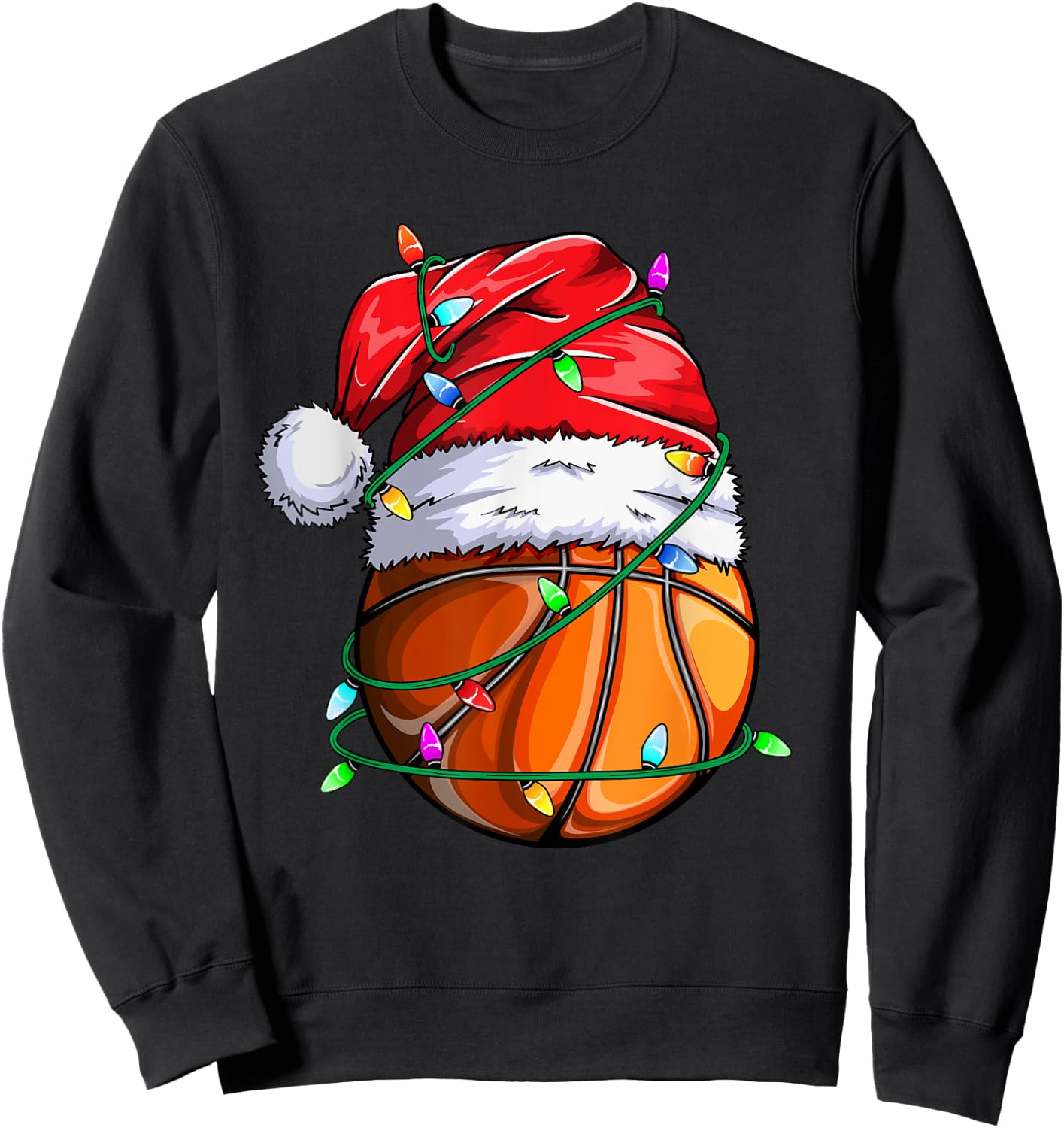 Santa Sports Design- Christmas Hooper Basketball Player Sweatshirt - Sweatshirt | Black