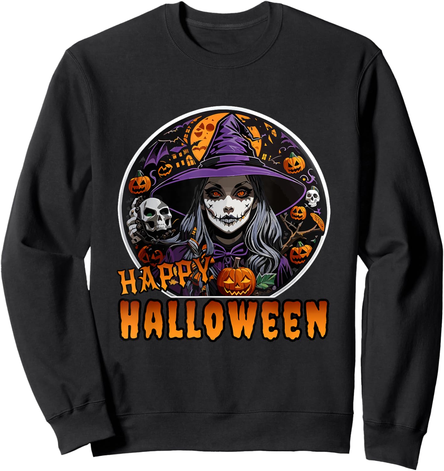 Happy Halloween Sweatshirt - Sweatshirt | Black