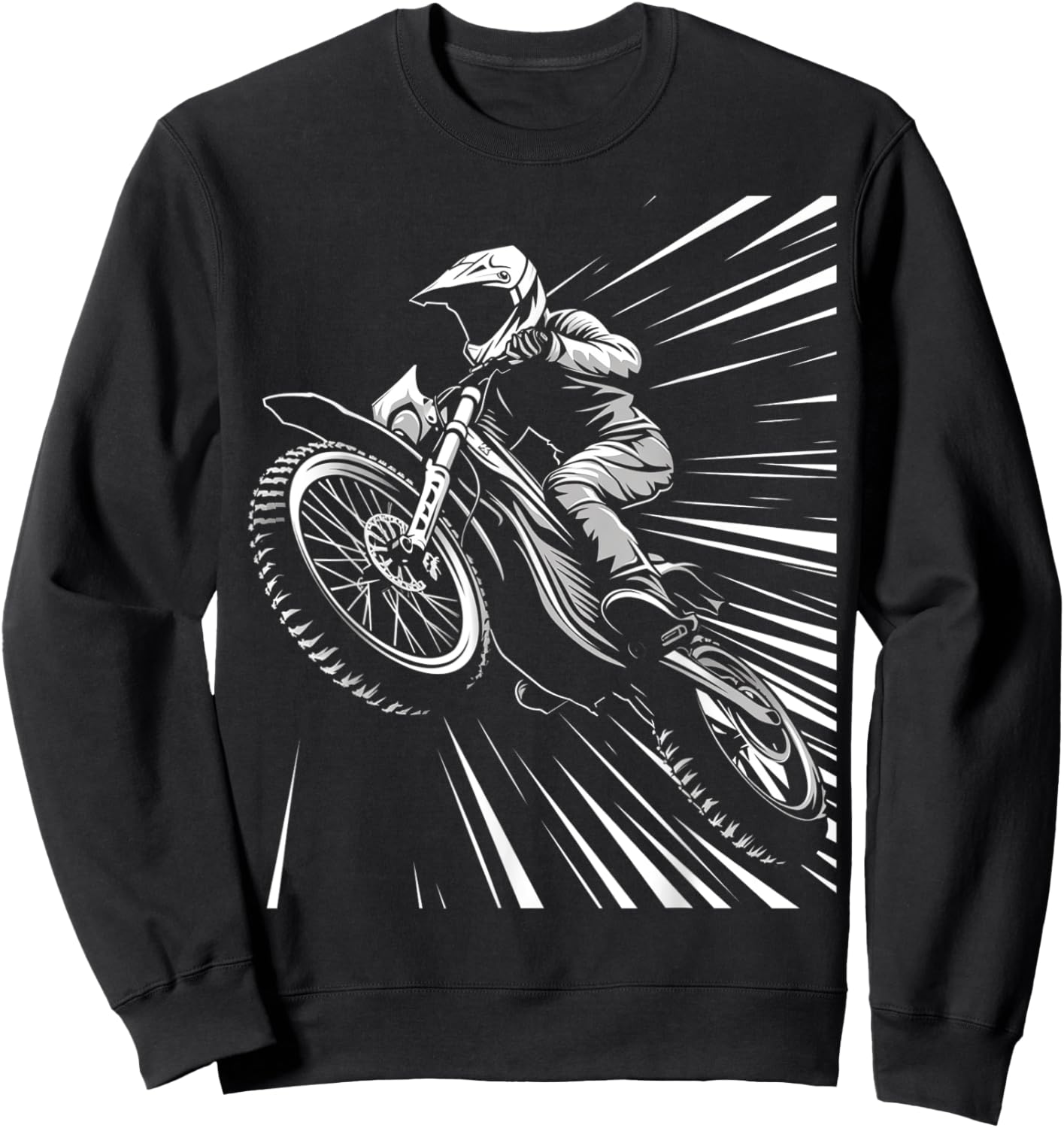 Funny Dirt Bike Lover Motocross Biker Fun Racing Love Riding Sweatshirt - Sweatshirt | Black
