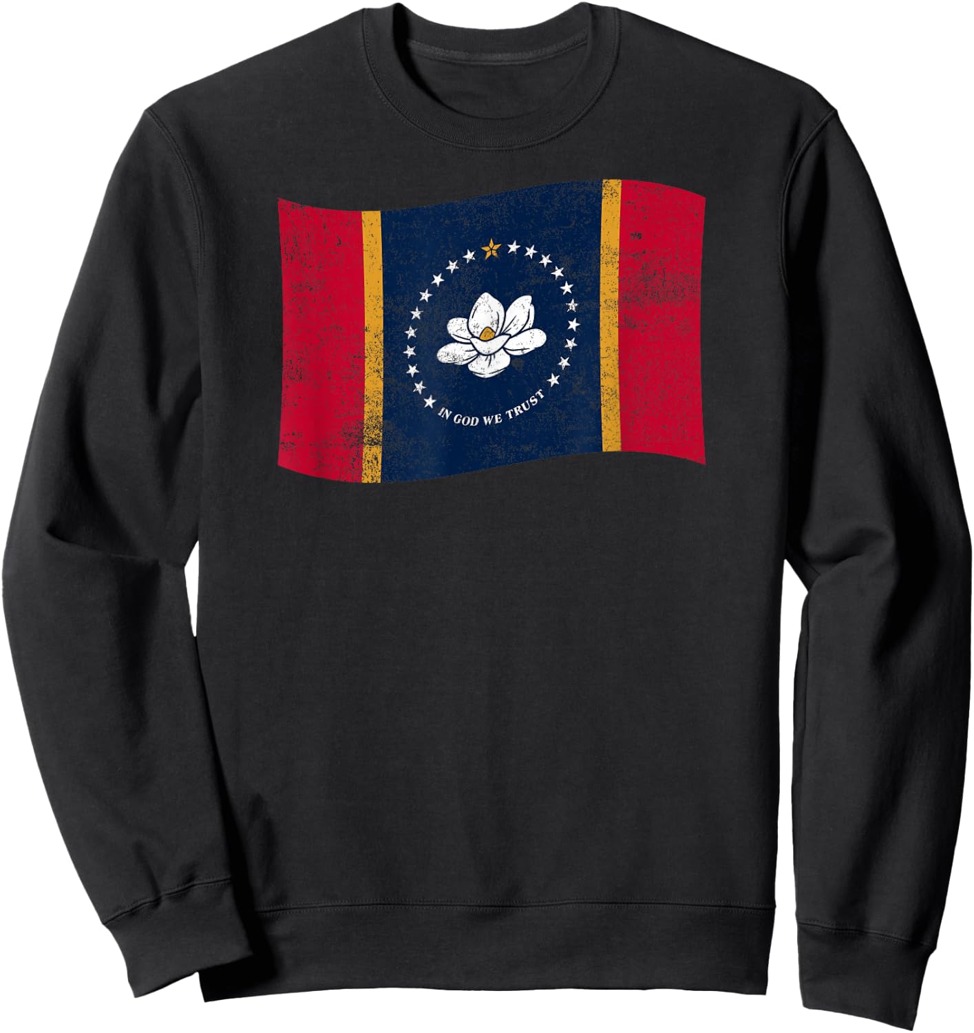 Mississippi Waving State Flag – MS Mississippian Sweatshirt - Sweatshirt | Black