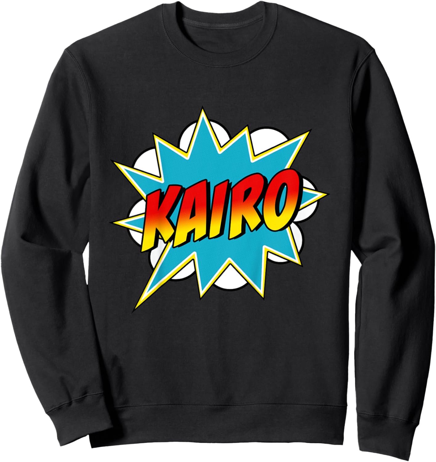 Kids Boys Kairo Name Superhero Comic Book Sweatshirt - Sweatshirt | Black