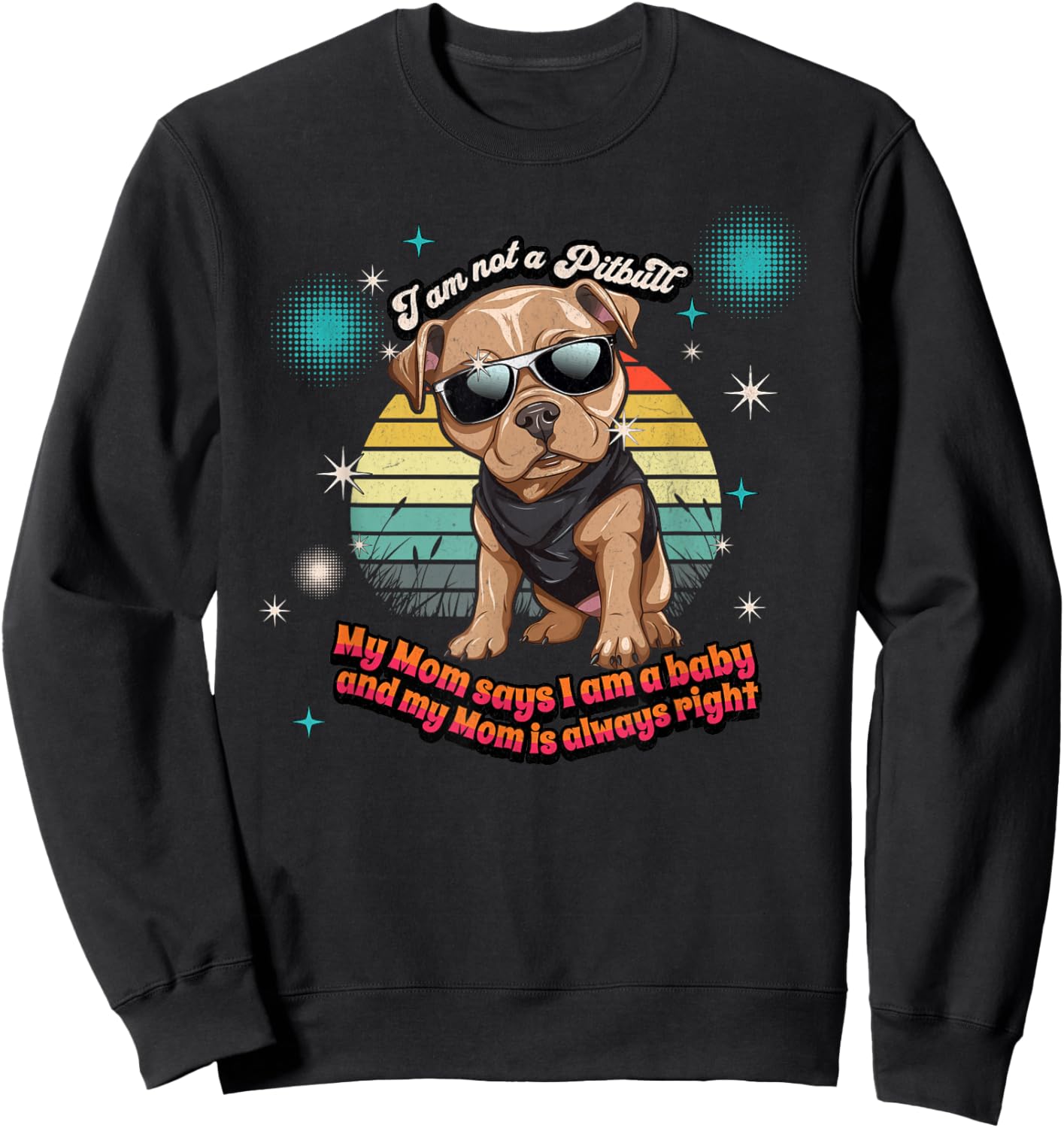 Cute I Am Not A Pitbull Funny Pitbull Dog Owners Gifts Women Sweatshirt - Sweatshirt | Black