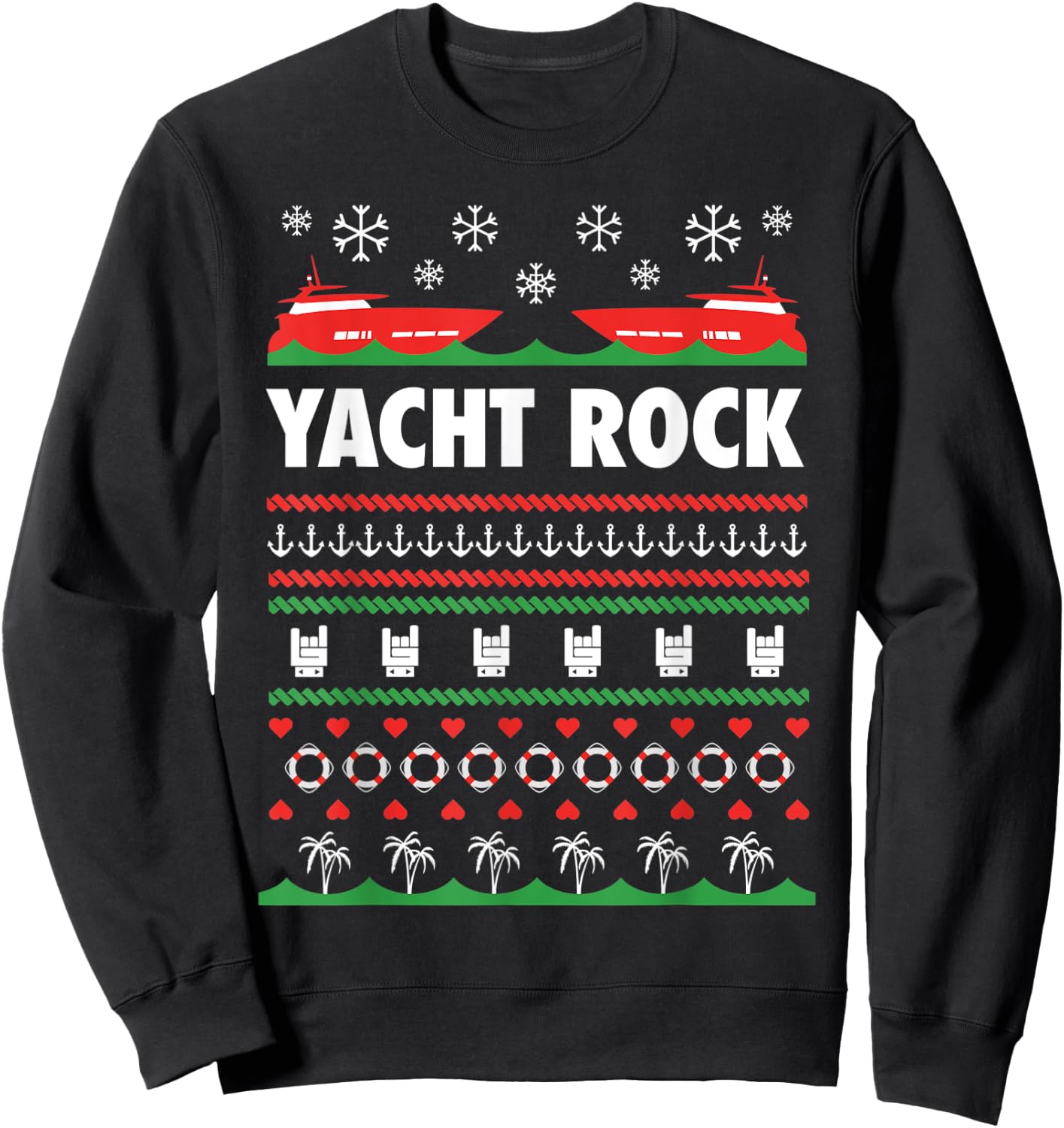 A Very Yacht Rock Christmas Sweatshirt - Sweatshirt | Black