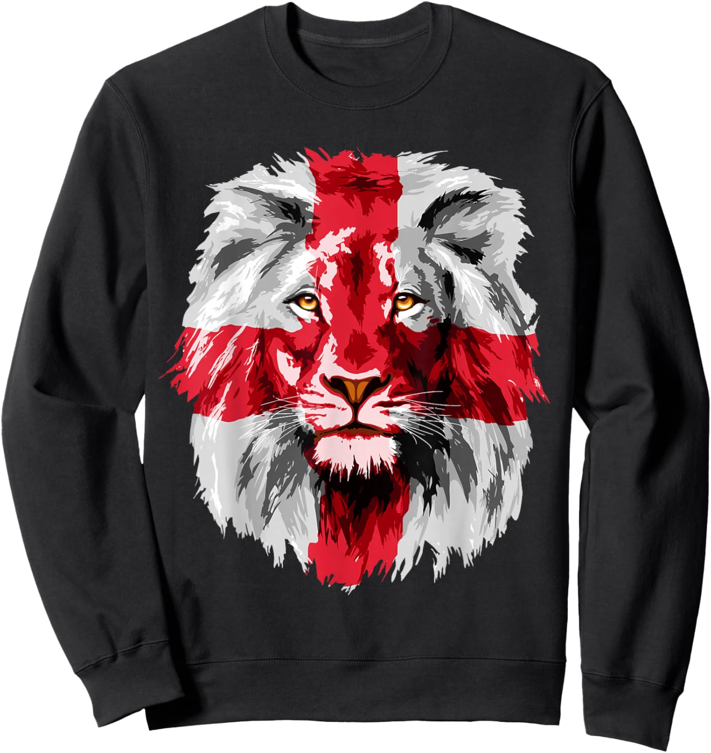 England National Flag Lion Face English England Flag Sweatshirt - Sweatshirt | Black
