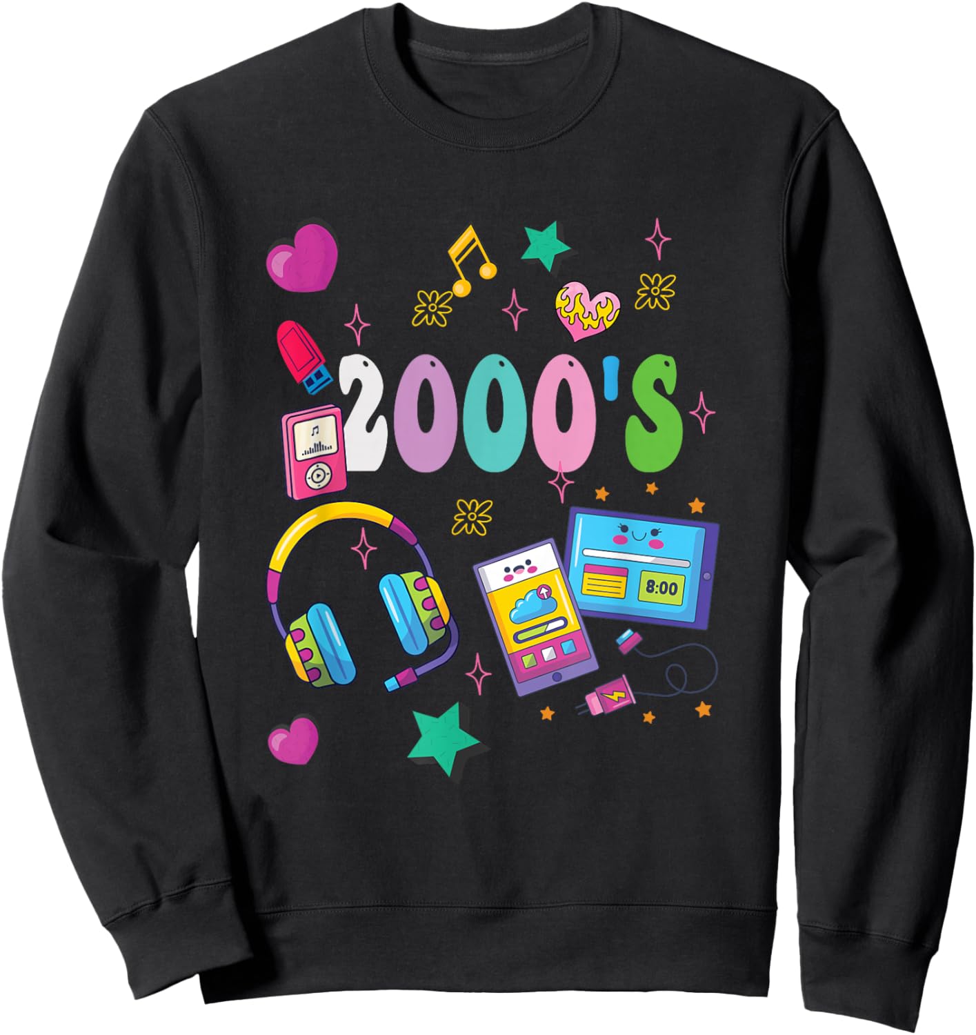 Back to the 2000's Vintage Two thousands retro 00s Sweatshirt - Sweatshirt | Black