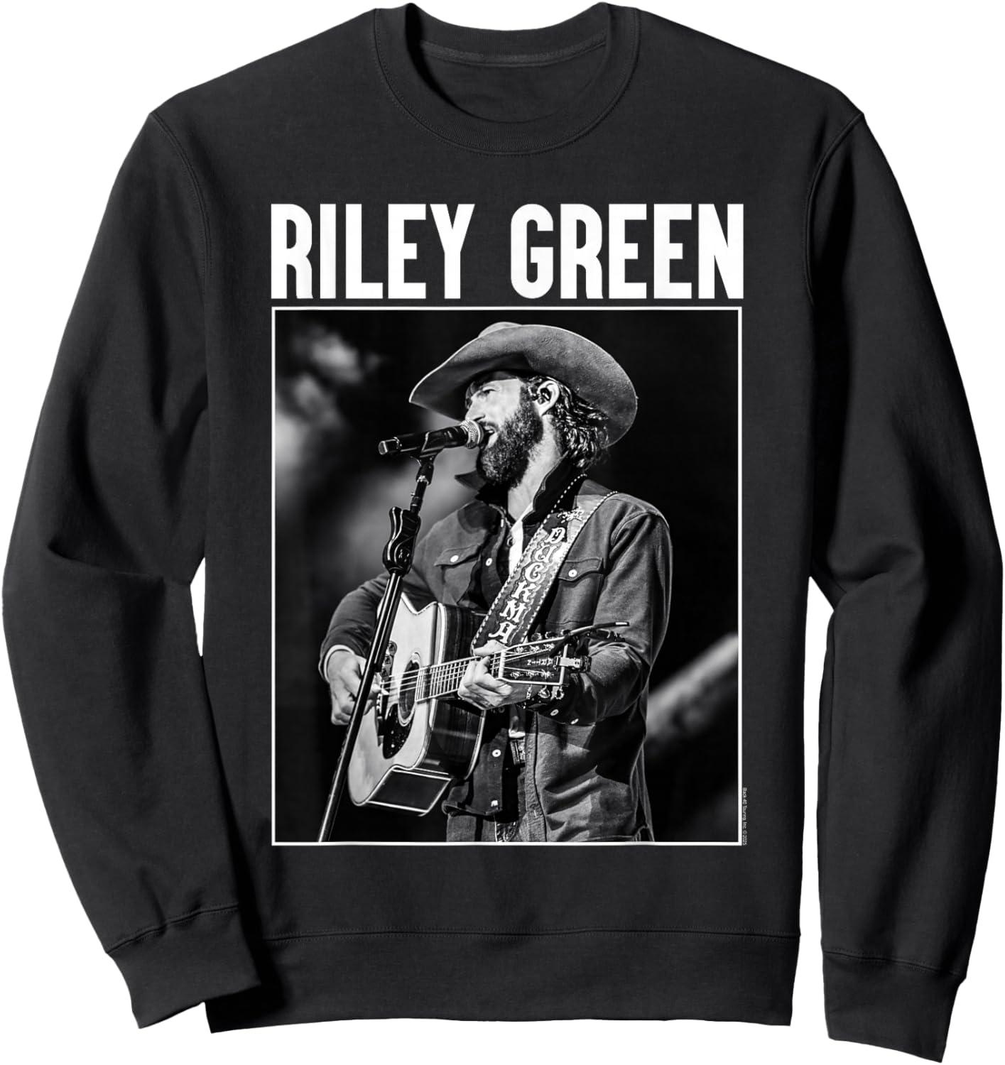 Riley Green Singing Greatest Hits Country Music Art Sweatshirt - Sweatshirt | Black