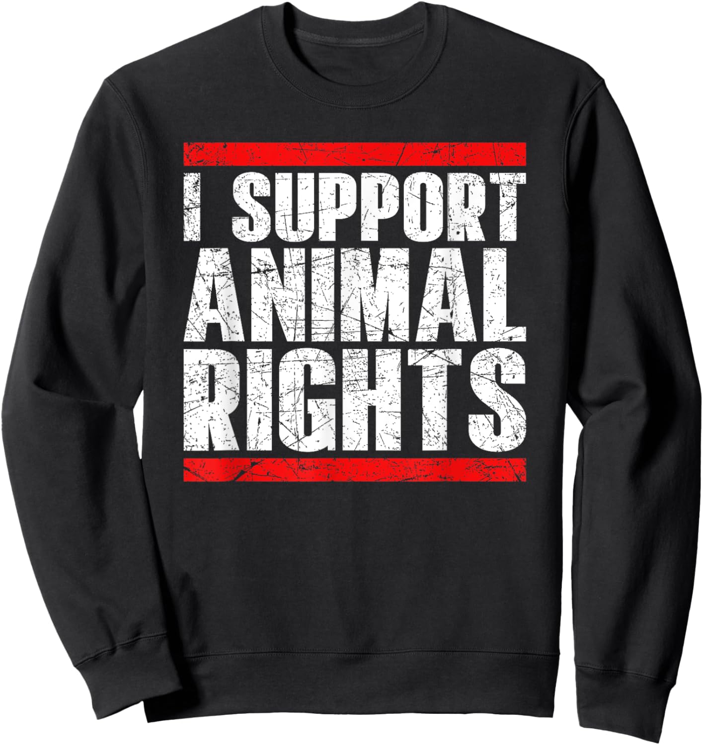 I Support Animal Rights Sweatshirt - Sweatshirt | Black