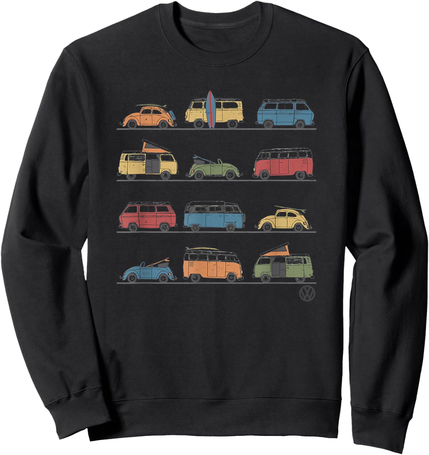 Volkswagen Vans And Beetles Sweatshirt - Sweatshirt | Black