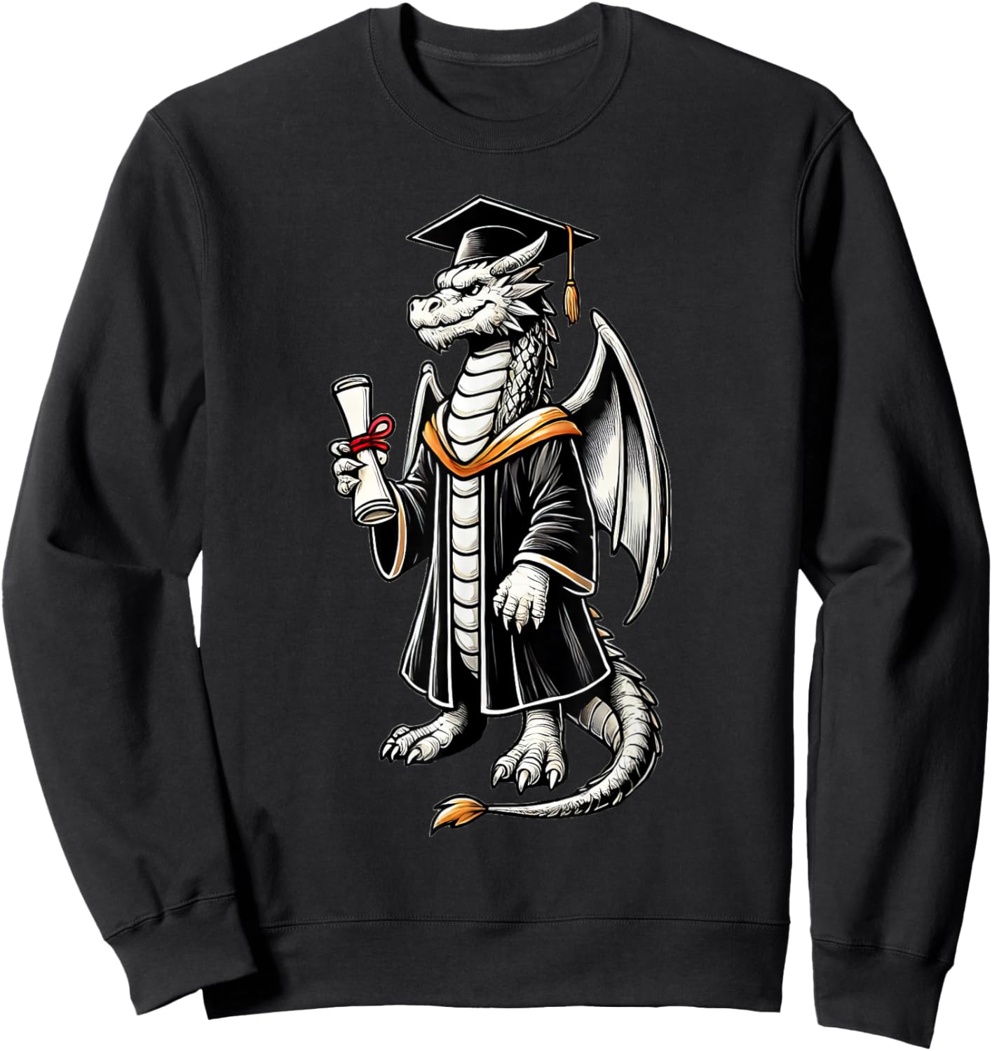 Cute Dragon Graduation Sweatshirt - Sweatshirt | Black