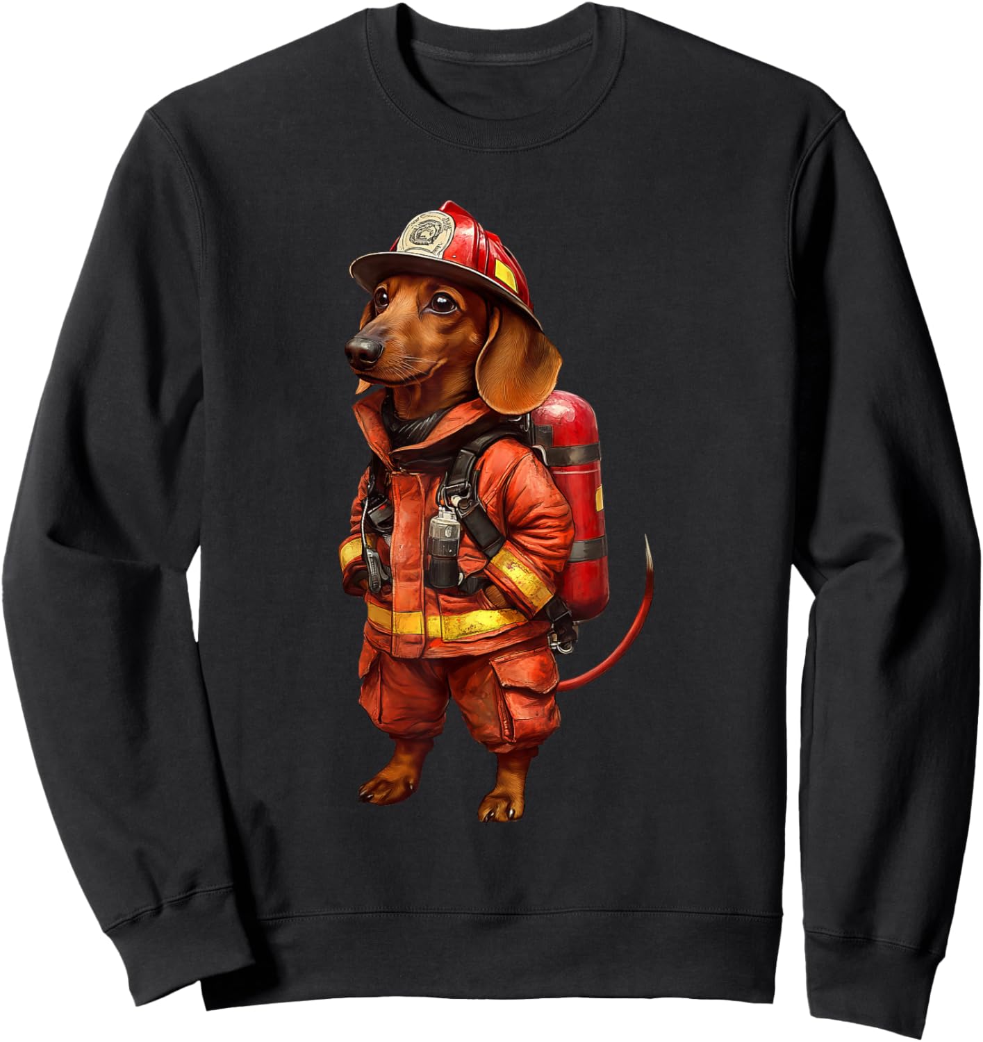 Dachshund Firefighter Sweatshirt - Sweatshirt | Black