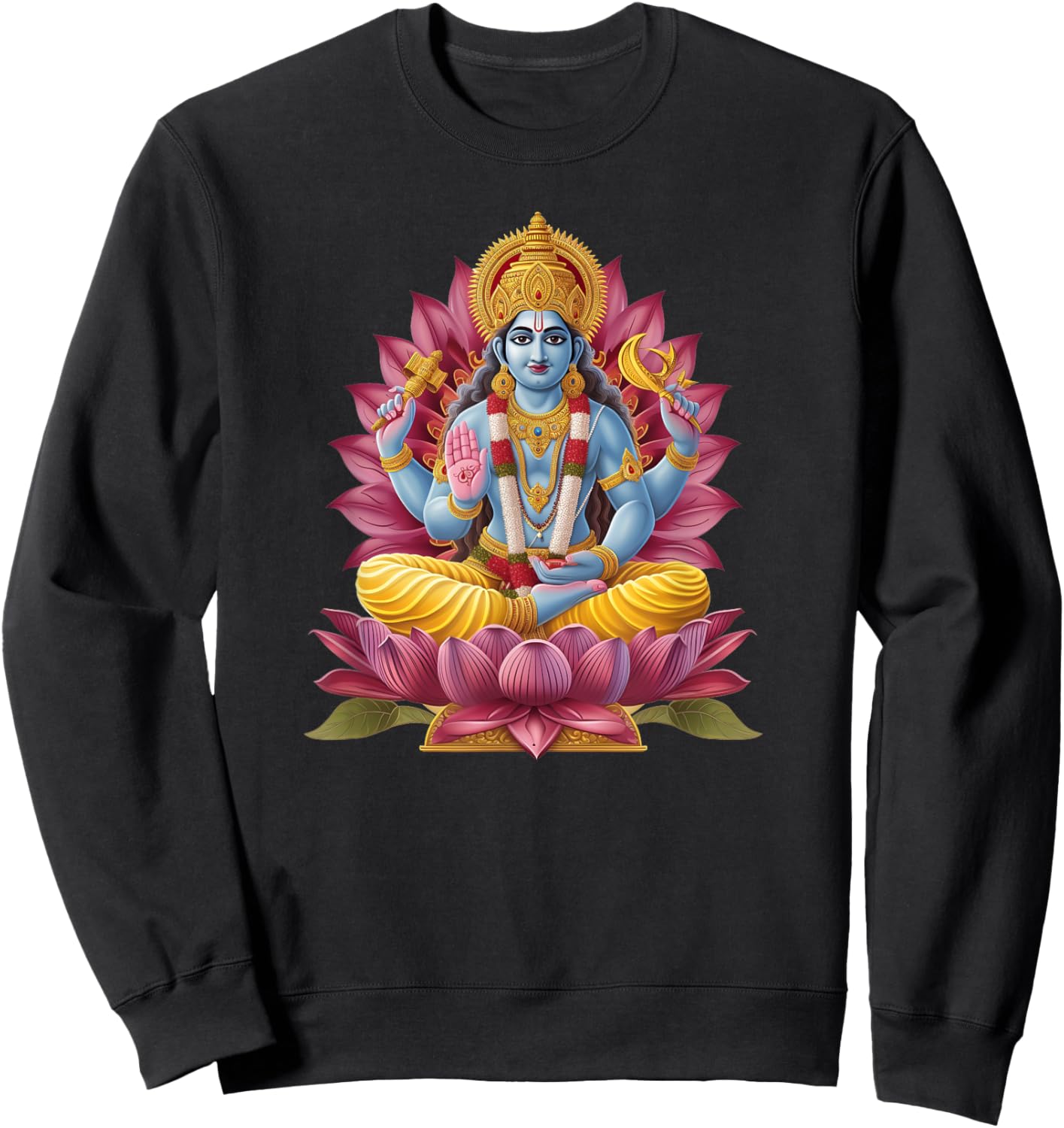 Hindu-Gott Vishnu - Vishnu Hinduismus Symbol des Schutzes Sweatshirt - Sweatshirt | Black