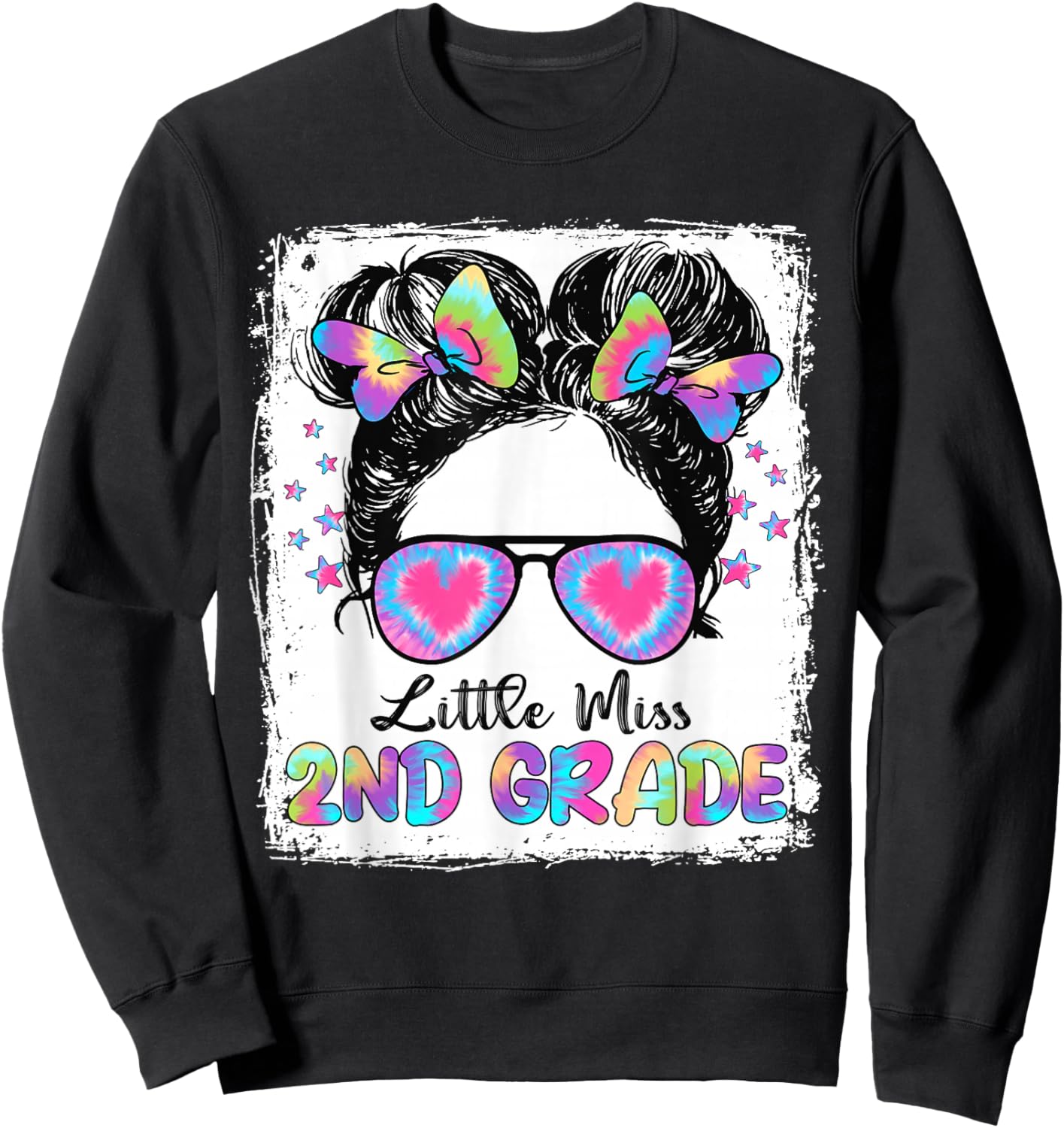 Little Miss Second Grade Girl Back To School Shirt 2nd Grade Sweatshirt - Sweatshirt | Black