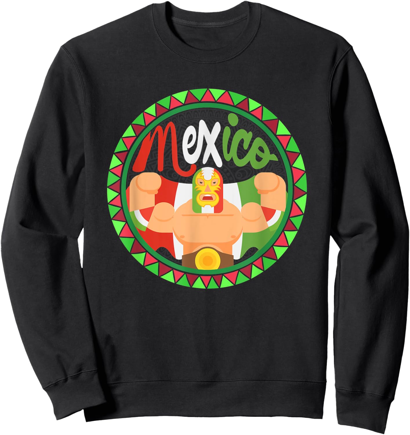 Mexican Wrestler Lucha Libre T Shirt for Mexican Wrestling Sweatshirt - Sweatshirt | Black