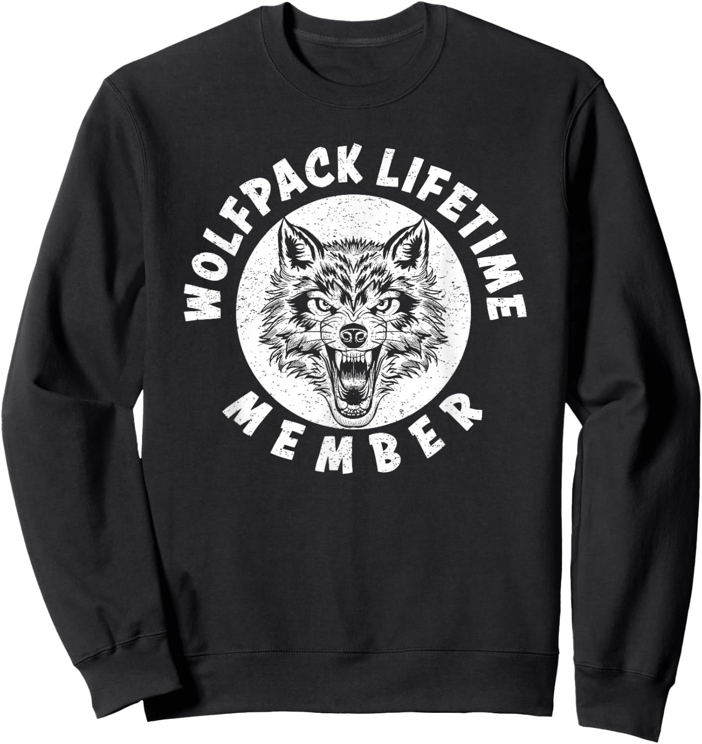 Wolfpack Lifetime Member Gift Wolf Wolves Lovers Sweatshirt - Sweatshirt | Black