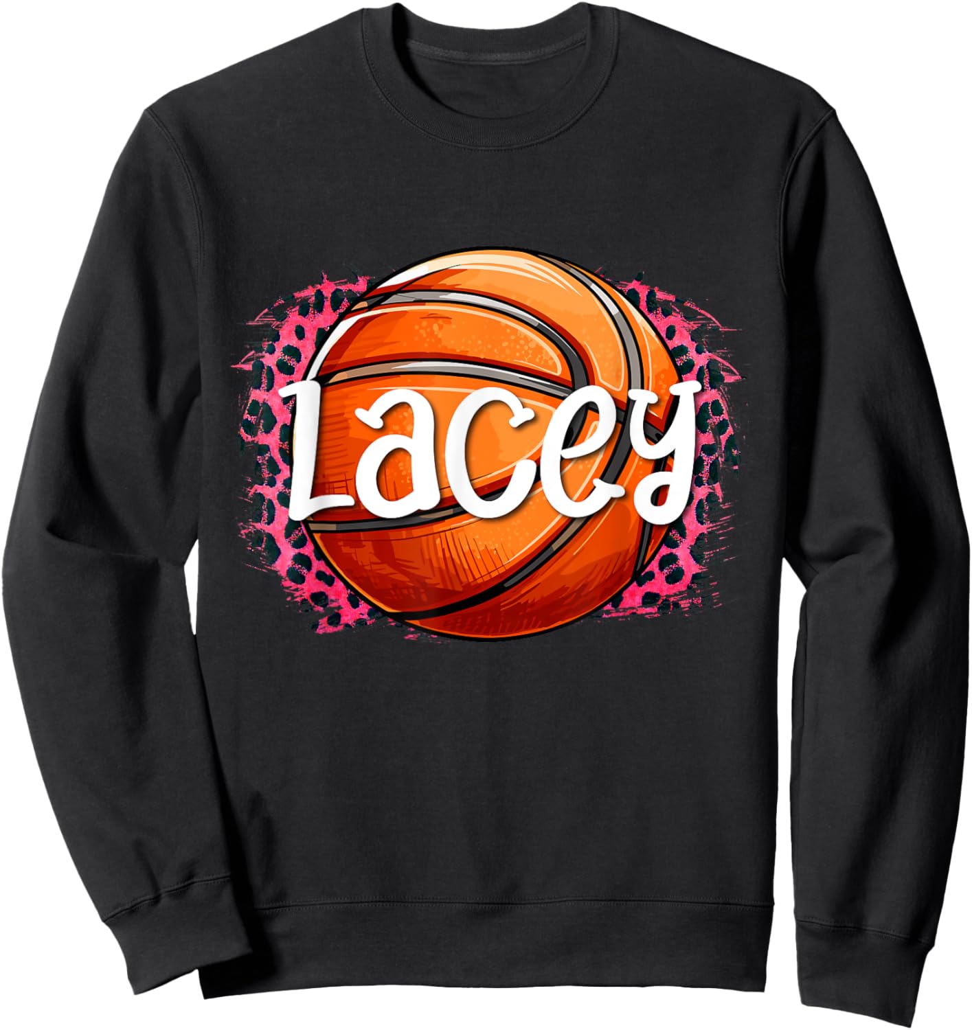 Lacey Basketball Custom Name Sweatshirt - Sweatshirt | Black