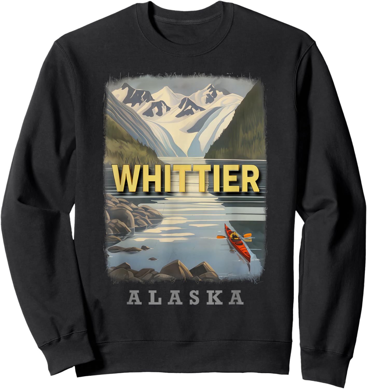 Whittier Alaska AK Gateway to Prince William Sound SD518 Sweatshirt - Sweatshirt | Black