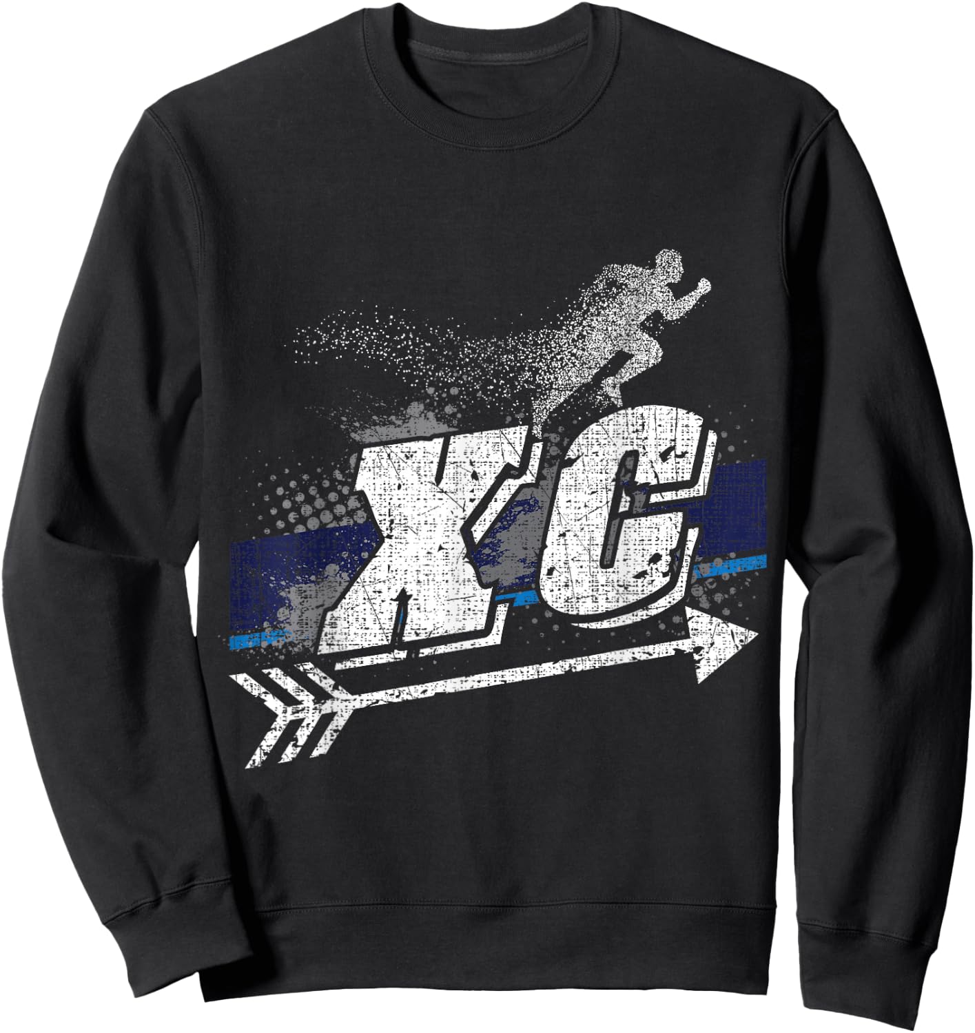 XC Cross Country Runner Open Air Individual Team Sport Sweatshirt - Sweatshirt | Black