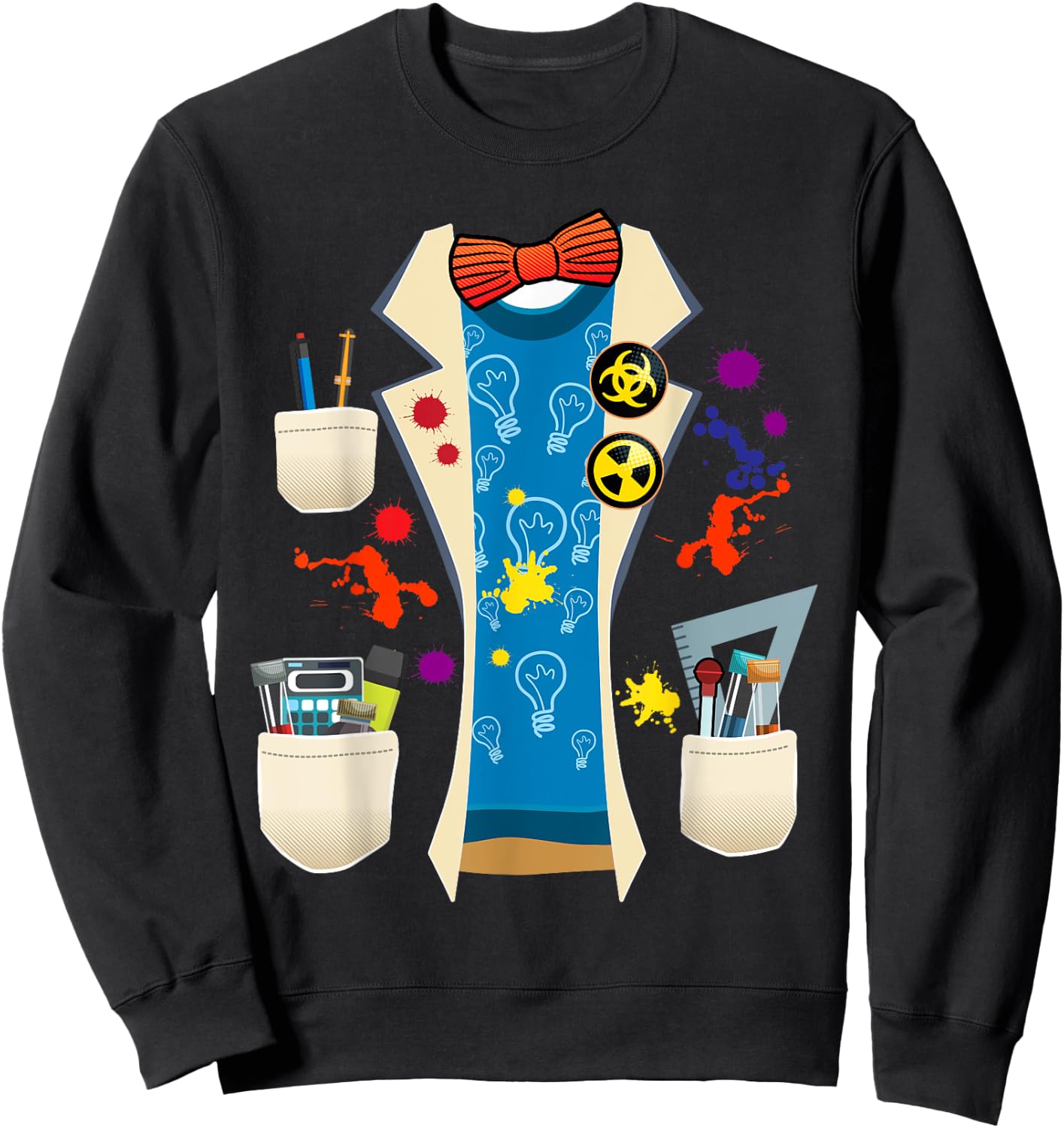 Halloween Mad Chemist Scientist DIY Costume Physics Science Sweatshirt - Sweatshirt | Black