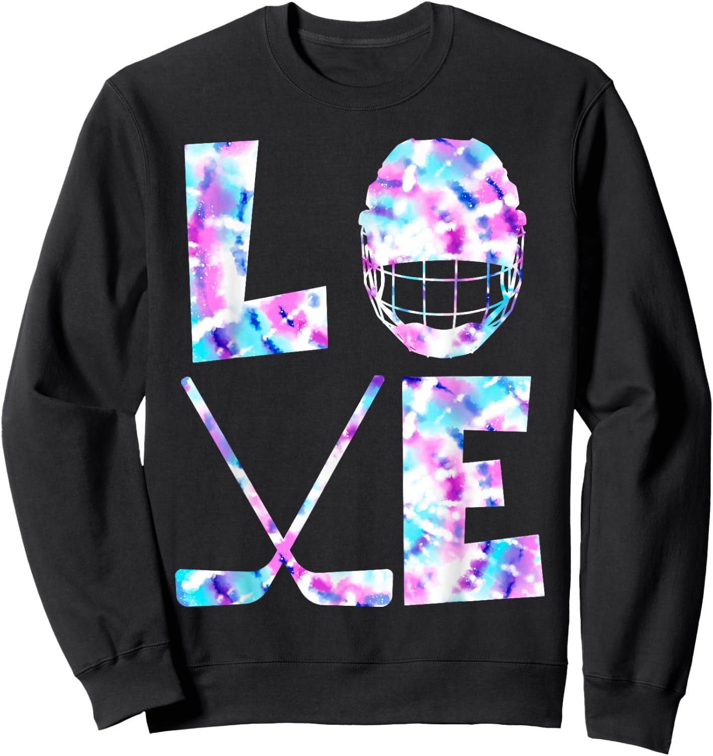 Ice Hockey Lover Gift Co. Love Ice Hockey Girls Ice Hockey Graphic - Black - Small - - Short Sleeve - Classic Fit - All Seasons Sweatshirt - Sweatshirt | Black