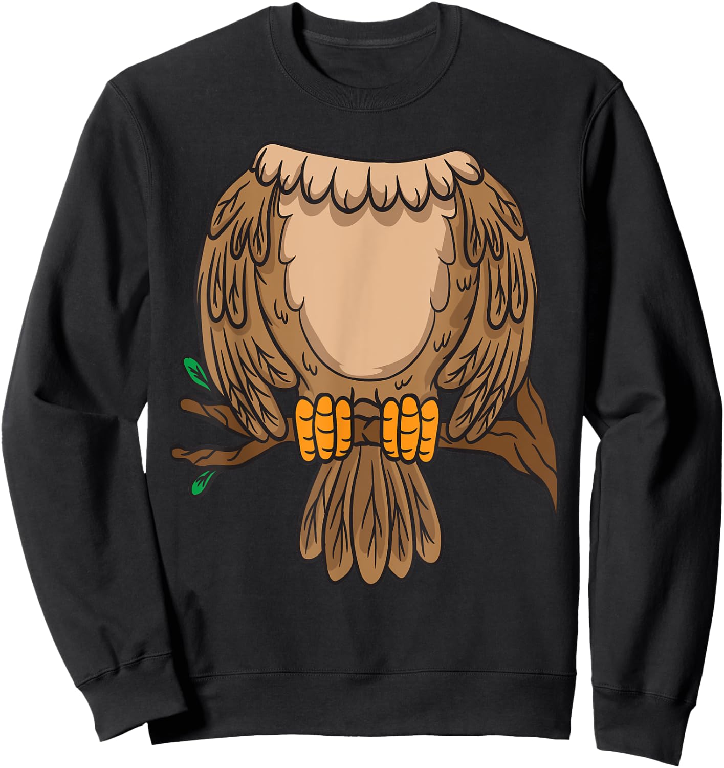 Funny Headless Owl Halloween Night Bird Costume Easy Outfit Sweatshirt - Sweatshirt | Black
