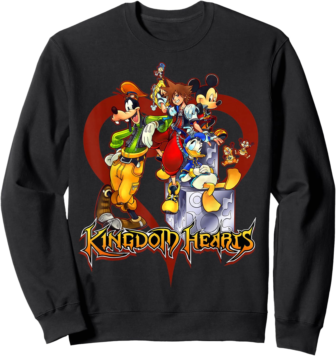 Kingdom Hearts - Sora Mickey Donald Goofy Sweatshirt - Sweatshirt | Black