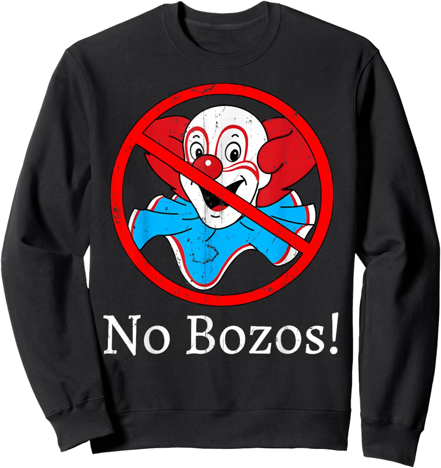 Vintage No Bozos 1983 Clowns Sweatshirt - Sweatshirt | Black