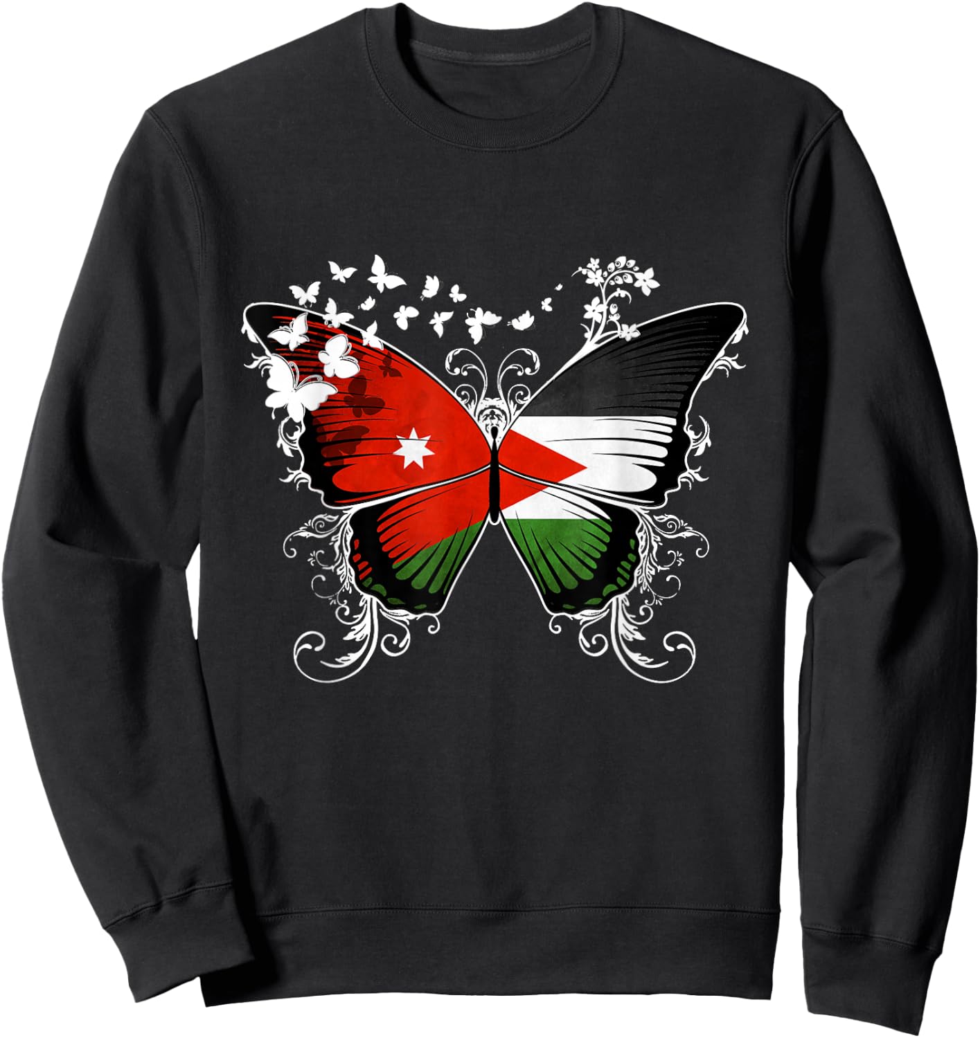 Jordan Flag Jordanian Sweatshirt - Sweatshirt | Black