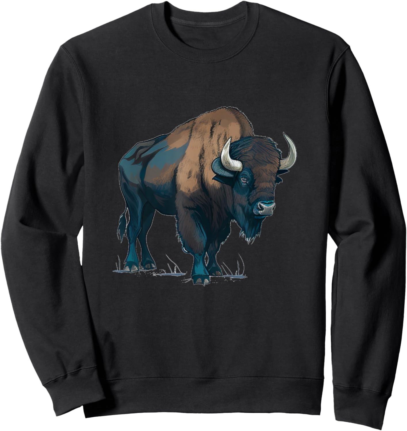 Buffalo bison animal costume for boys and girls Sweatshirt - Sweatshirt | Black