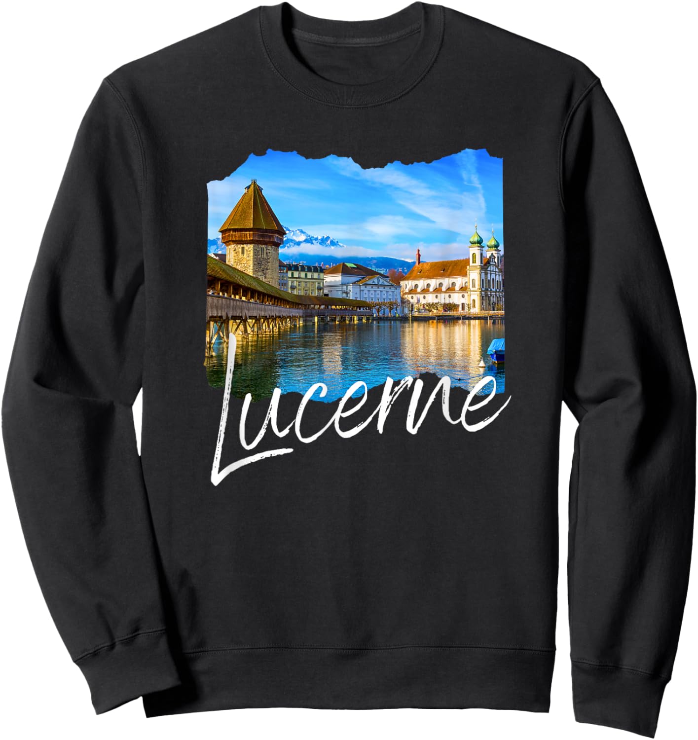 Lucerne Switzerland Souvenir Lucerne Sweatshirt - Sweatshirt | Black