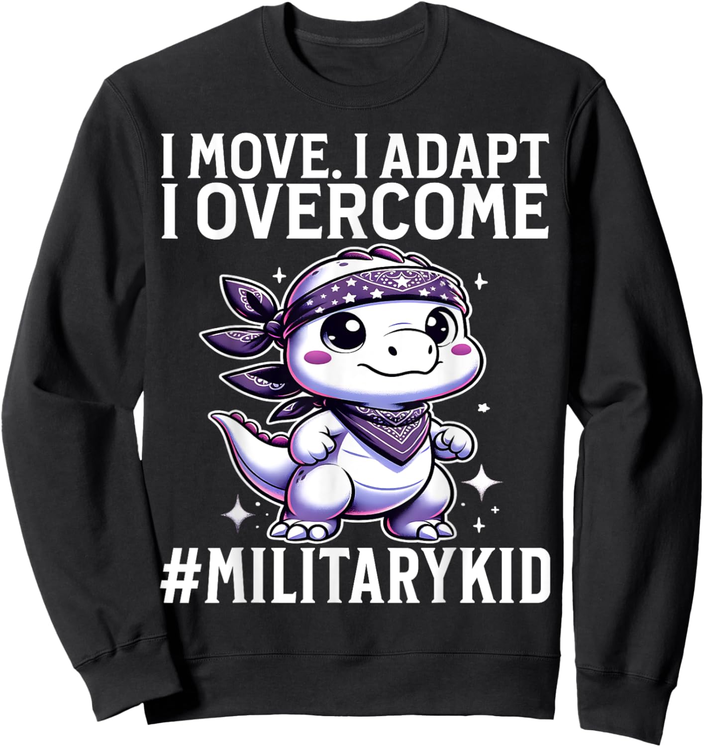 Military Child Kids Purple Up Month of Military Child Gifts Sweatshirt - Sweatshirt | Black